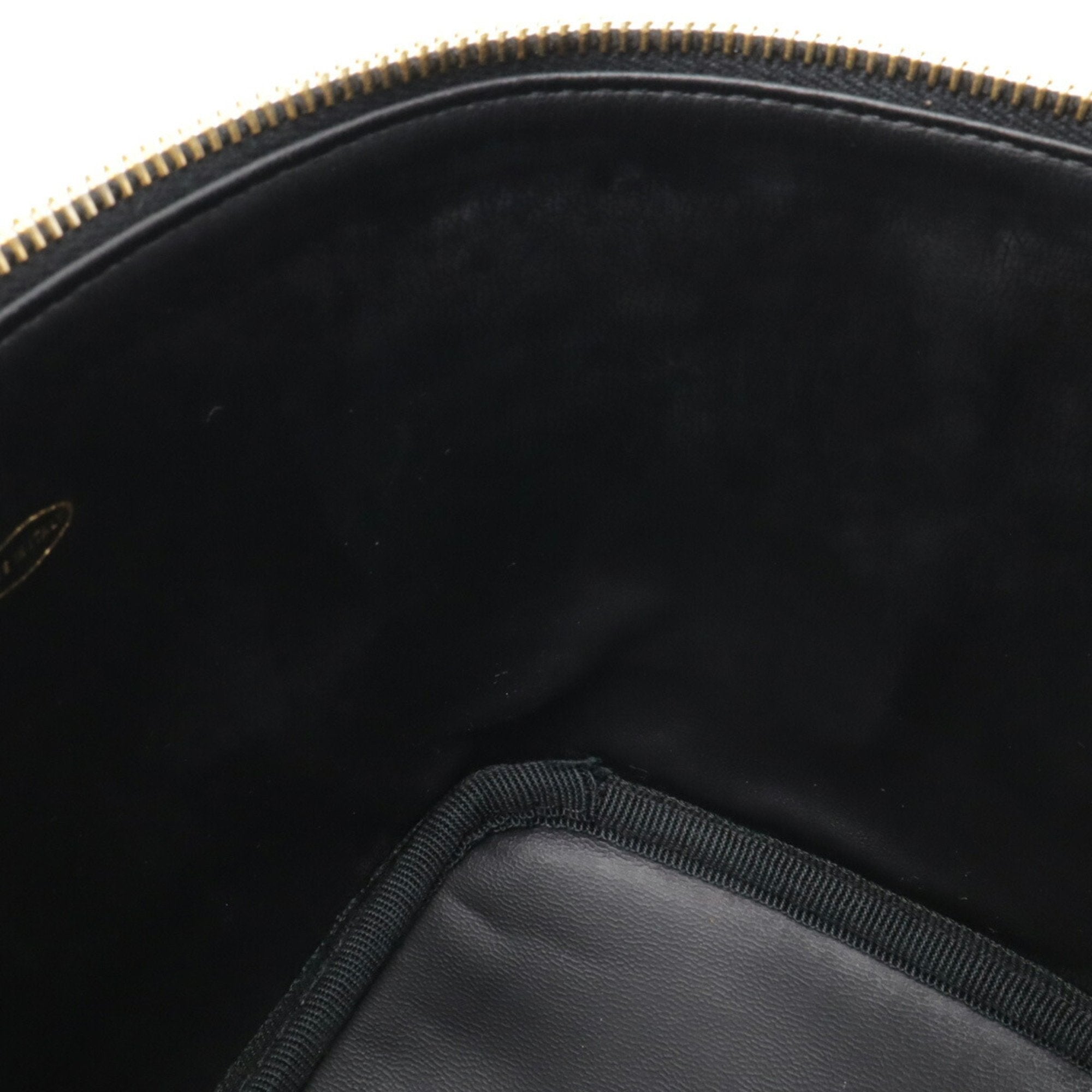 Chanel Black Leather Handbag Vanity Bag (Pre-Owned)