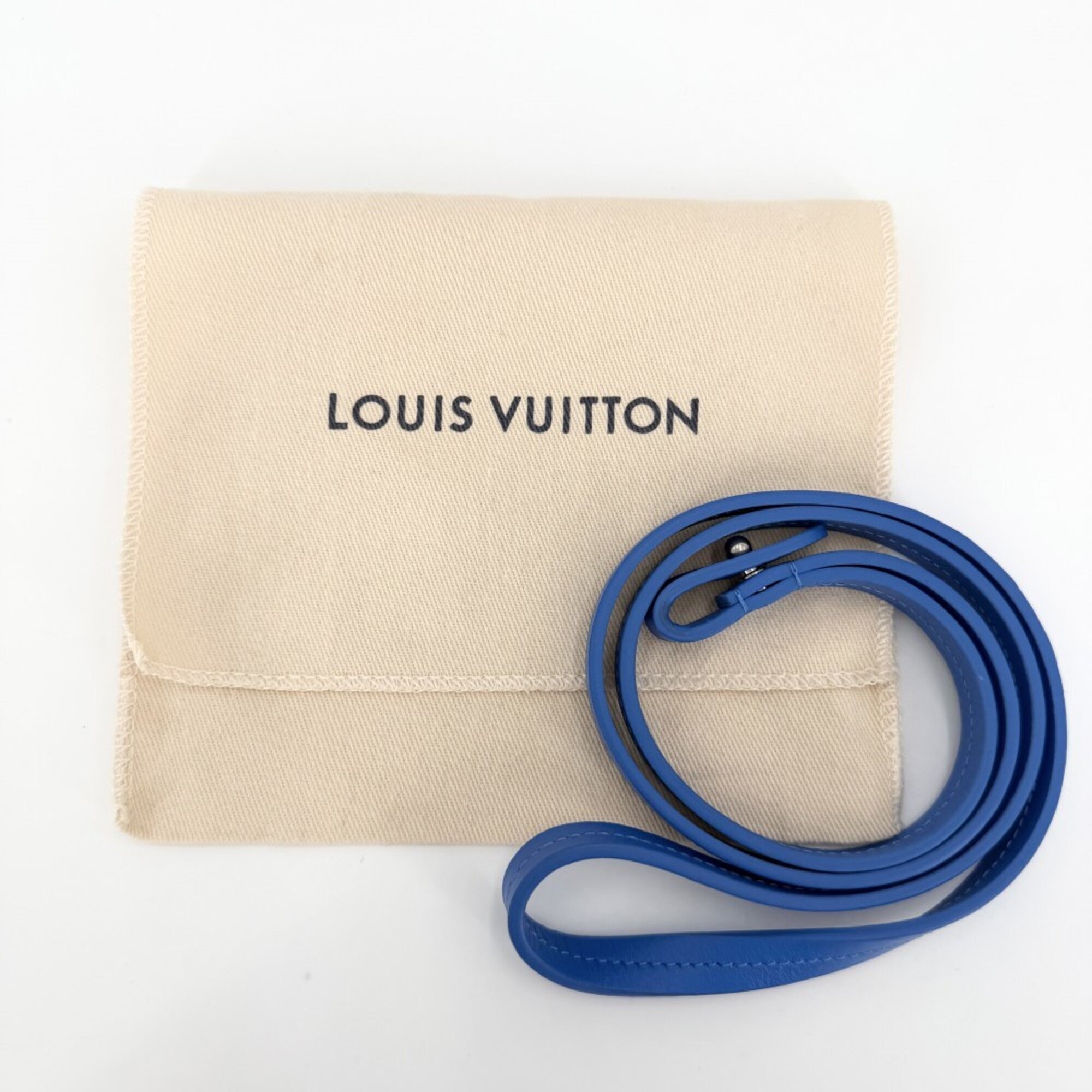 Louis Vuitton Blue Monogram Coin Purse/Coin Case (Pre-Owned)