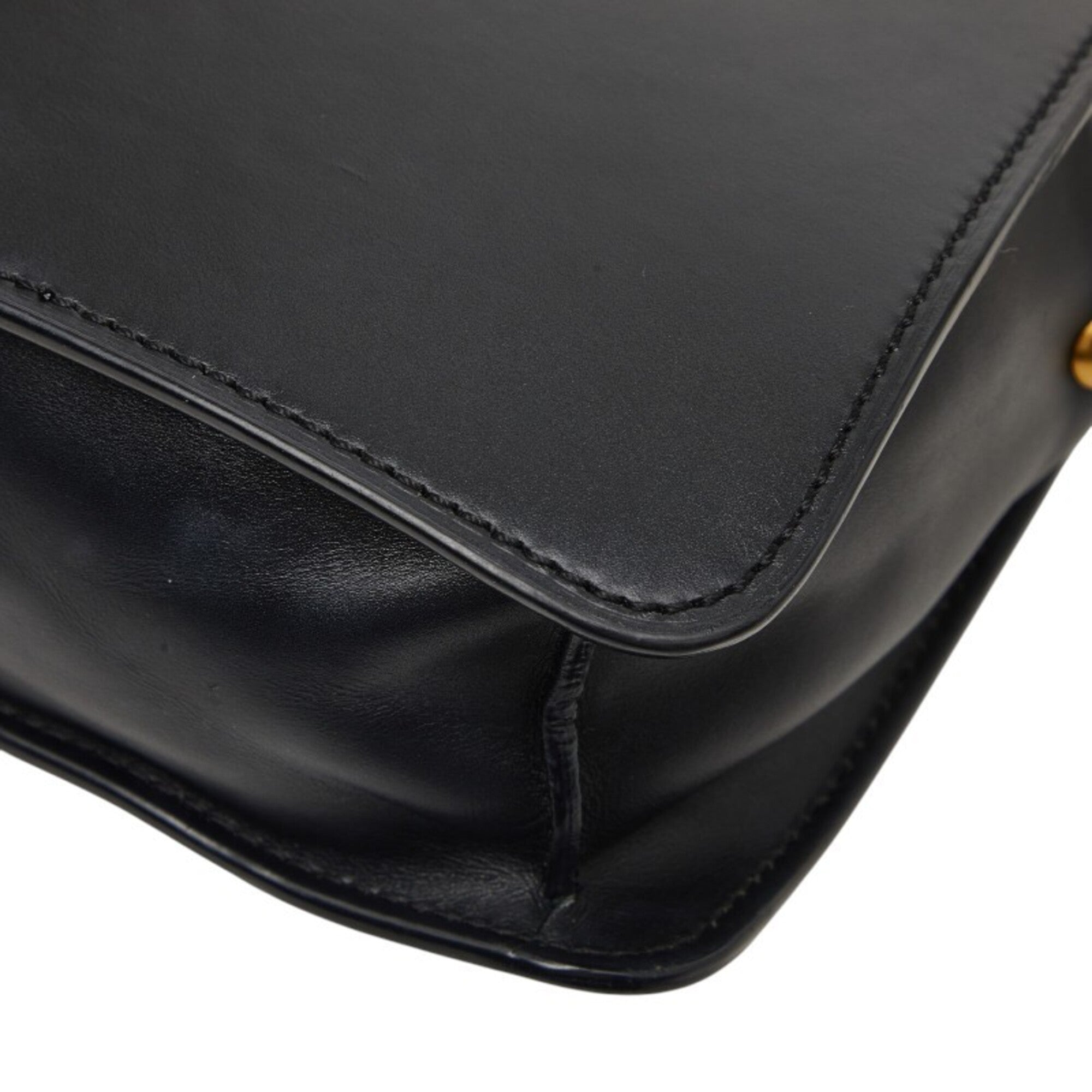 Saint Laurent Black Leather Shoulder Bag (Pre-Owned)