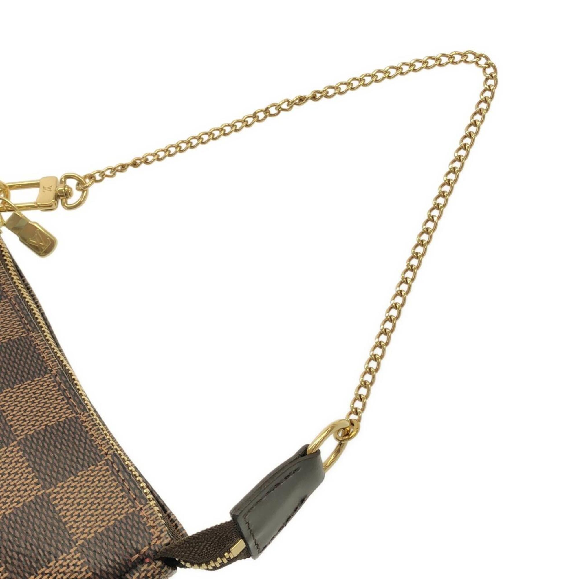 Louis Vuitton Brown Coated Canvas Pochette Pouch (Pre-Owned)