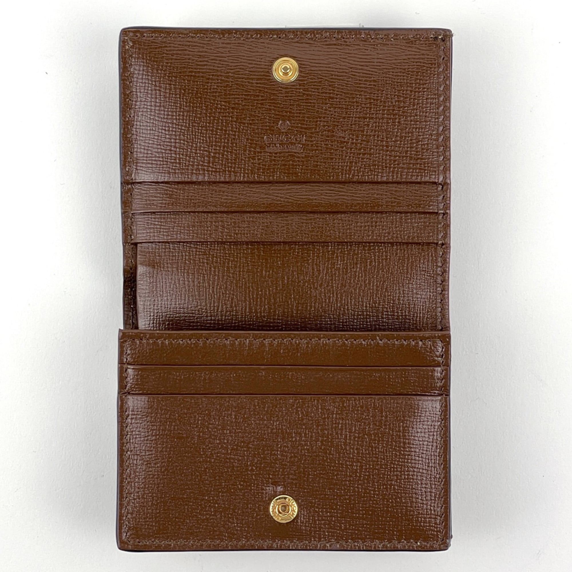 Gucci Beige Red Color Gg Supreme Coated Canvas Leather Wallet (Bi-Fold) (Pre-Owned)