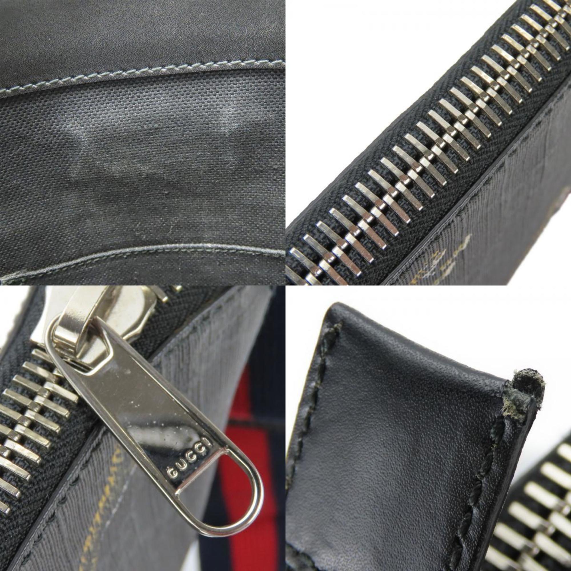 Gucci Black Gray Gg Supreme Shoulder Bag (Pre-Owned)
