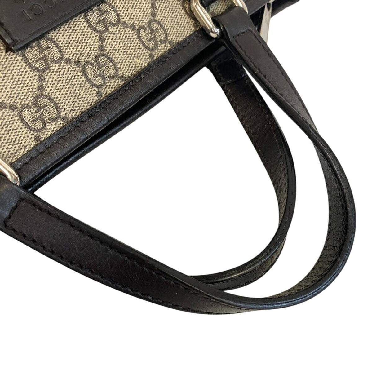 Gucci Beige Pvc Handbag Shoulder Bag (Pre-Owned)
