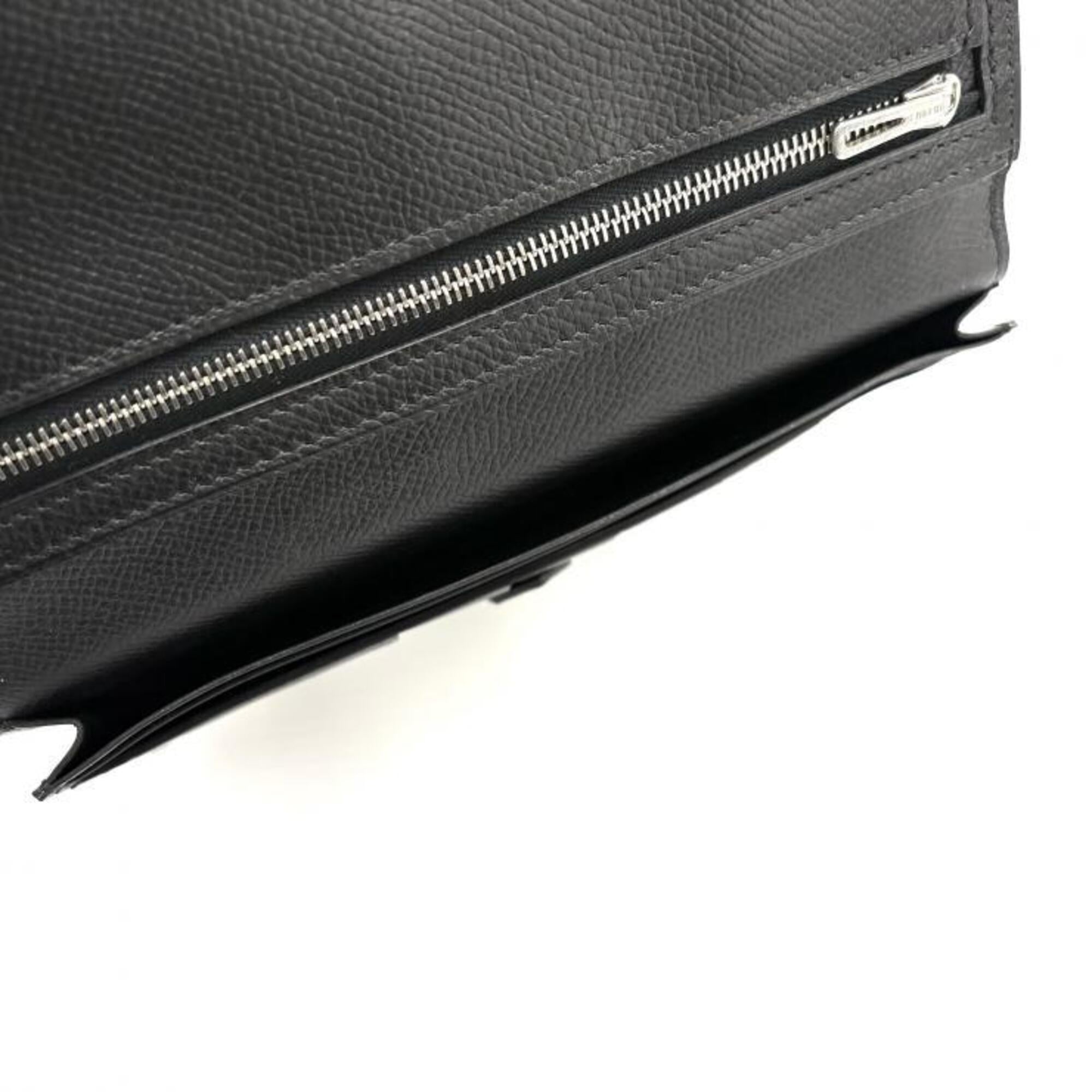 Hermes Black Epsom Leather Long Wallet (Bi-Fold) (Pre-Owned)