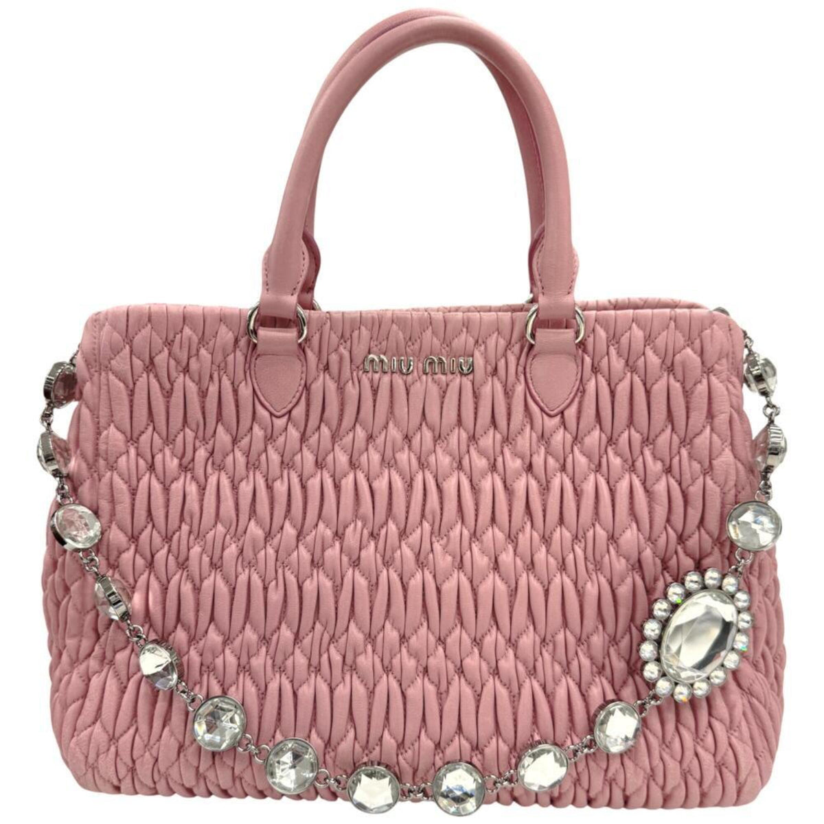 Miu Miu Pink Leather Handbag Shoulder Bag (Pre-Owned)