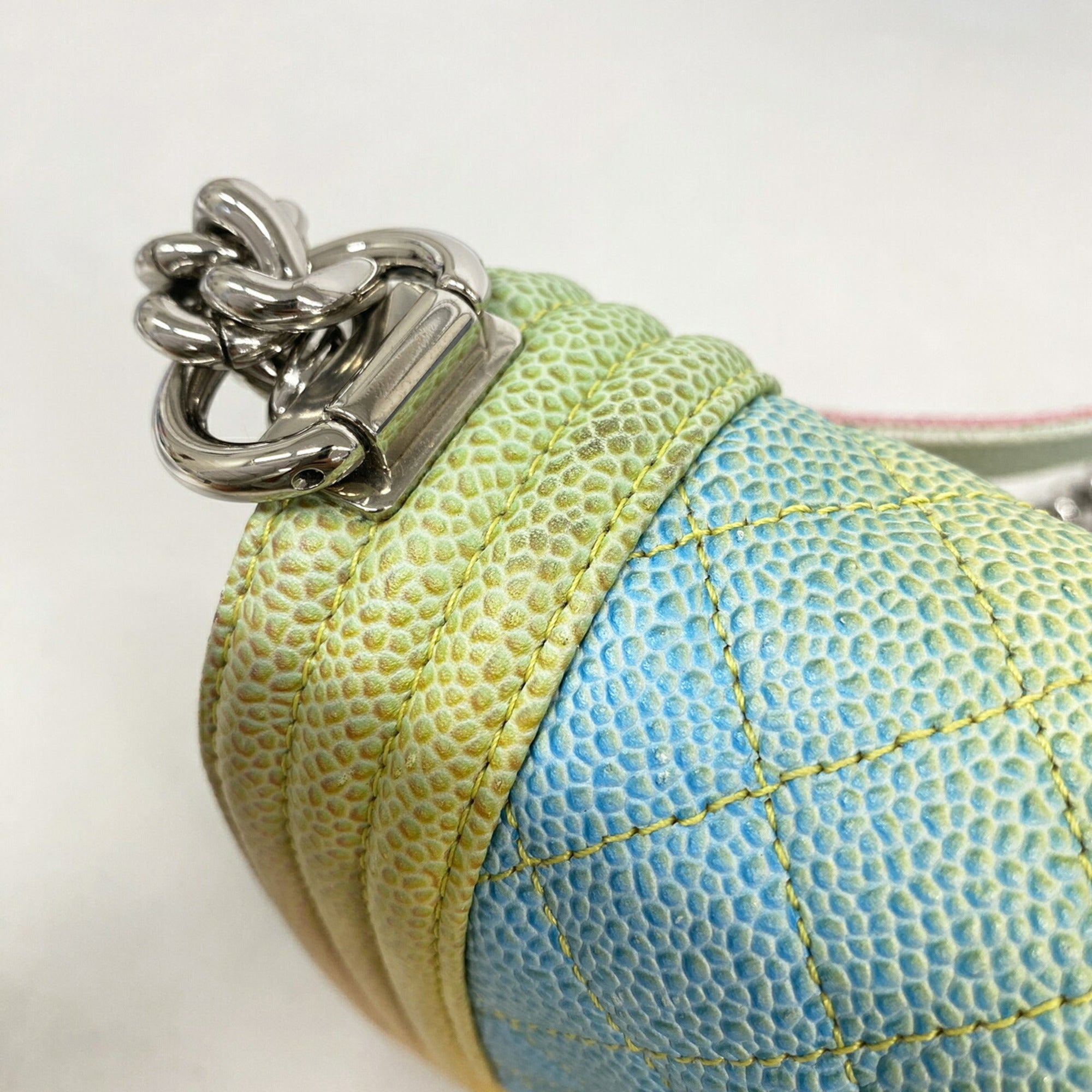 Chanel Multi-Color Grained Calfskin Shoulder Bag (Pre-Owned)