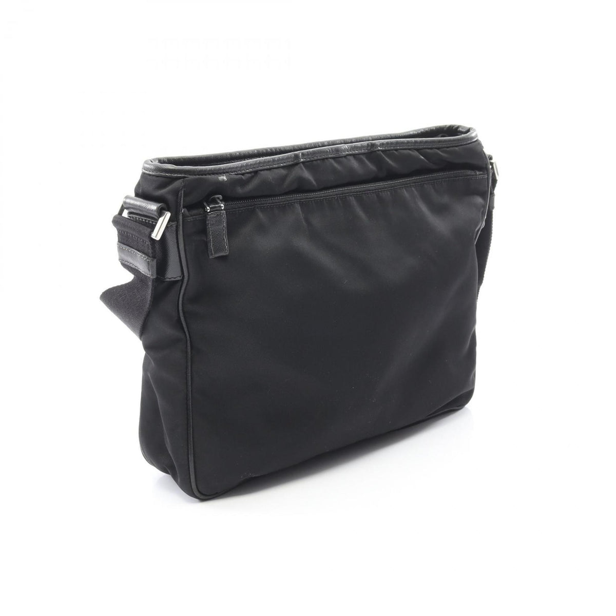 Prada Black Nylon Saffiano Triangle Shoulder Bag (Pre-Owned)