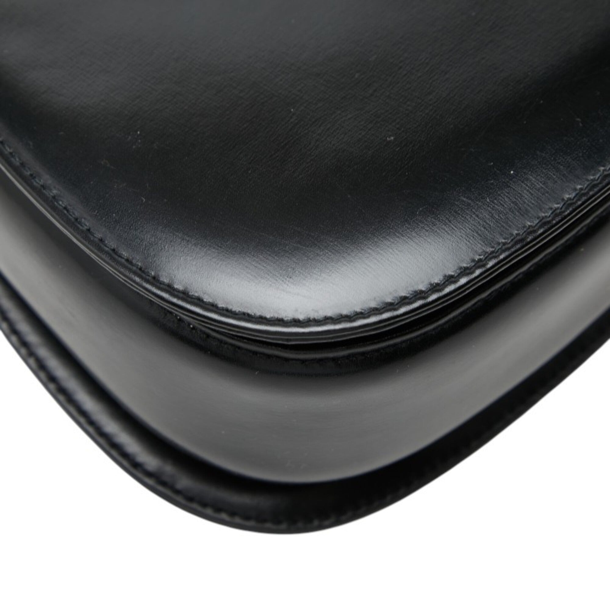 Gucci Black Leather Handbag Shoulder Bag (Pre-Owned)