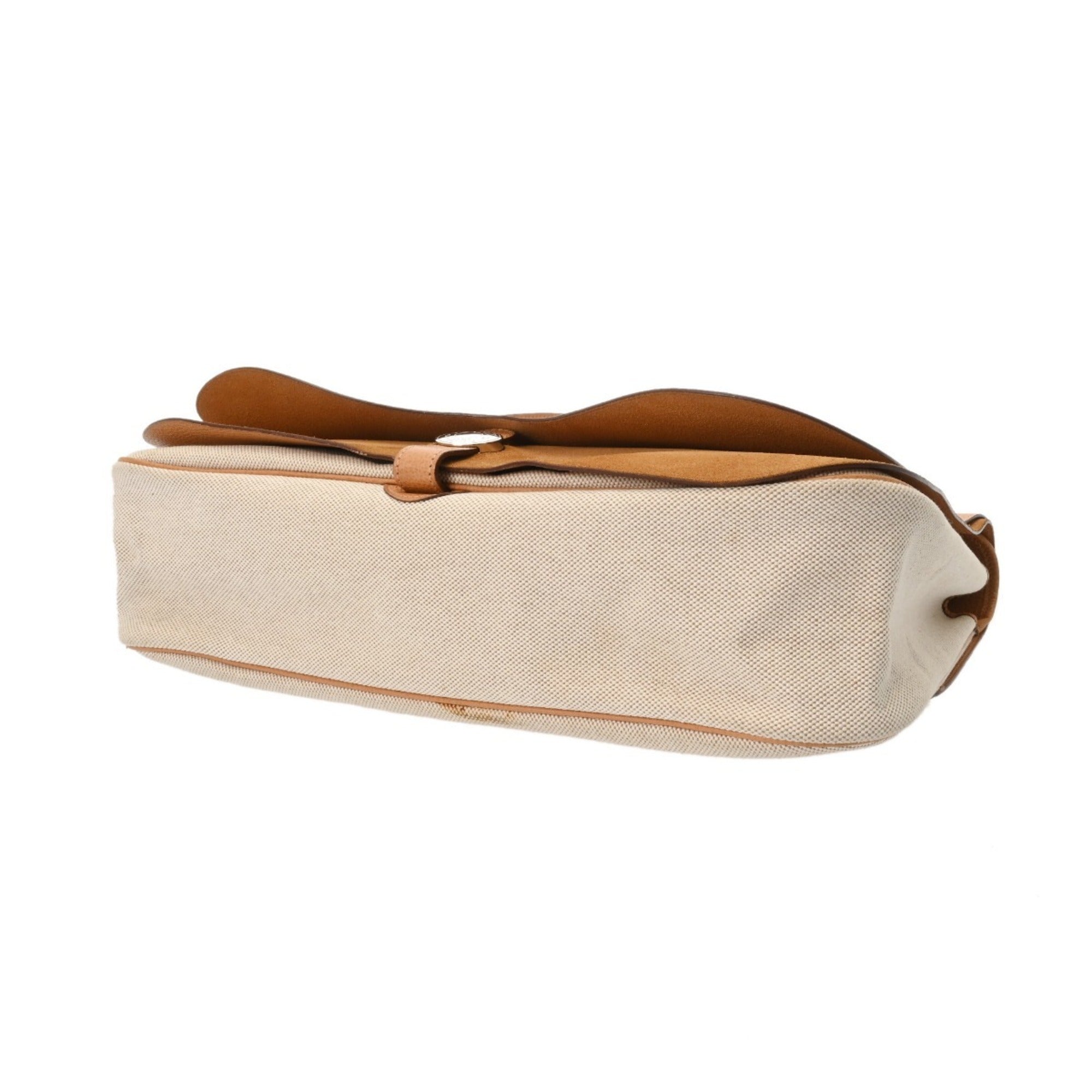 Hermes Ecru Natural Toile H Shoulder Bag (Pre-Owned)