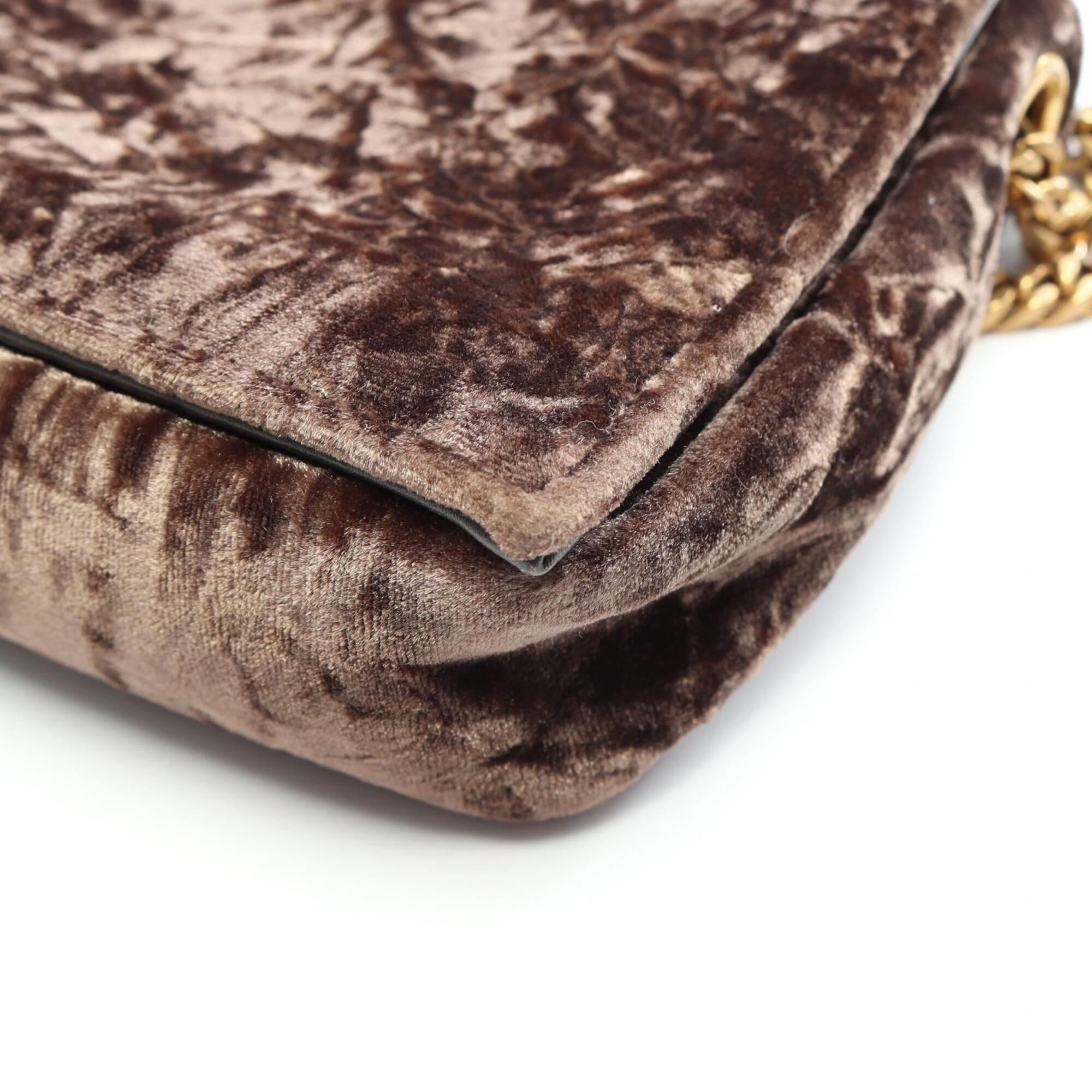 Yves Saint Laurent Brown Fabric Handbag Shoulder Bag (Pre-Owned)
