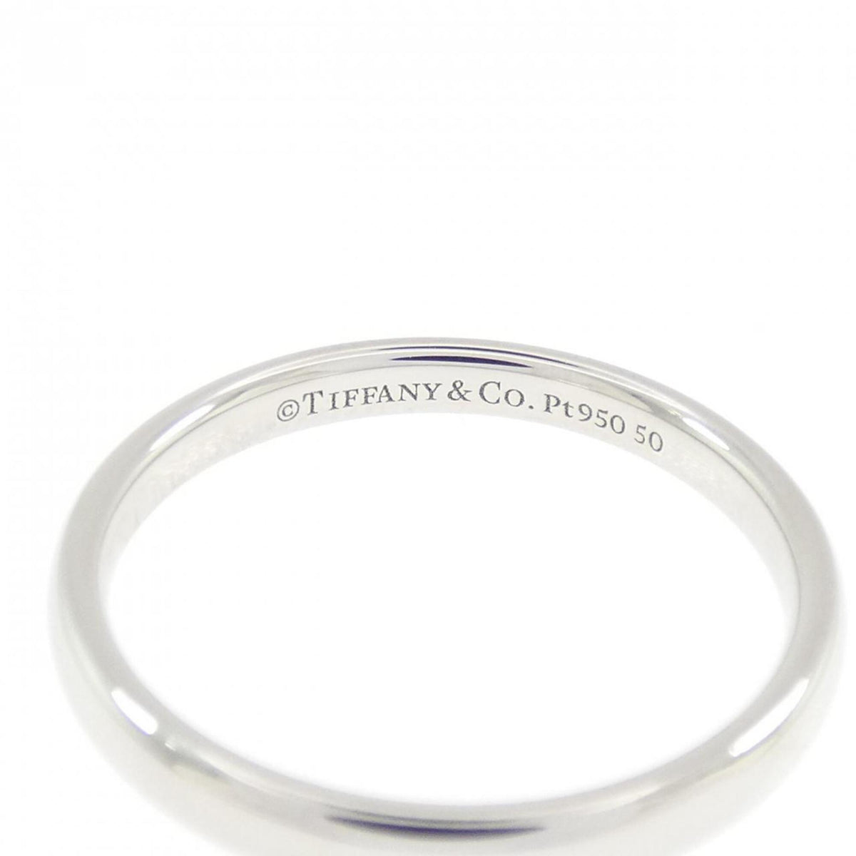 Tiffany Platinum Platinum 950 Band Ring (Pre-Owned)