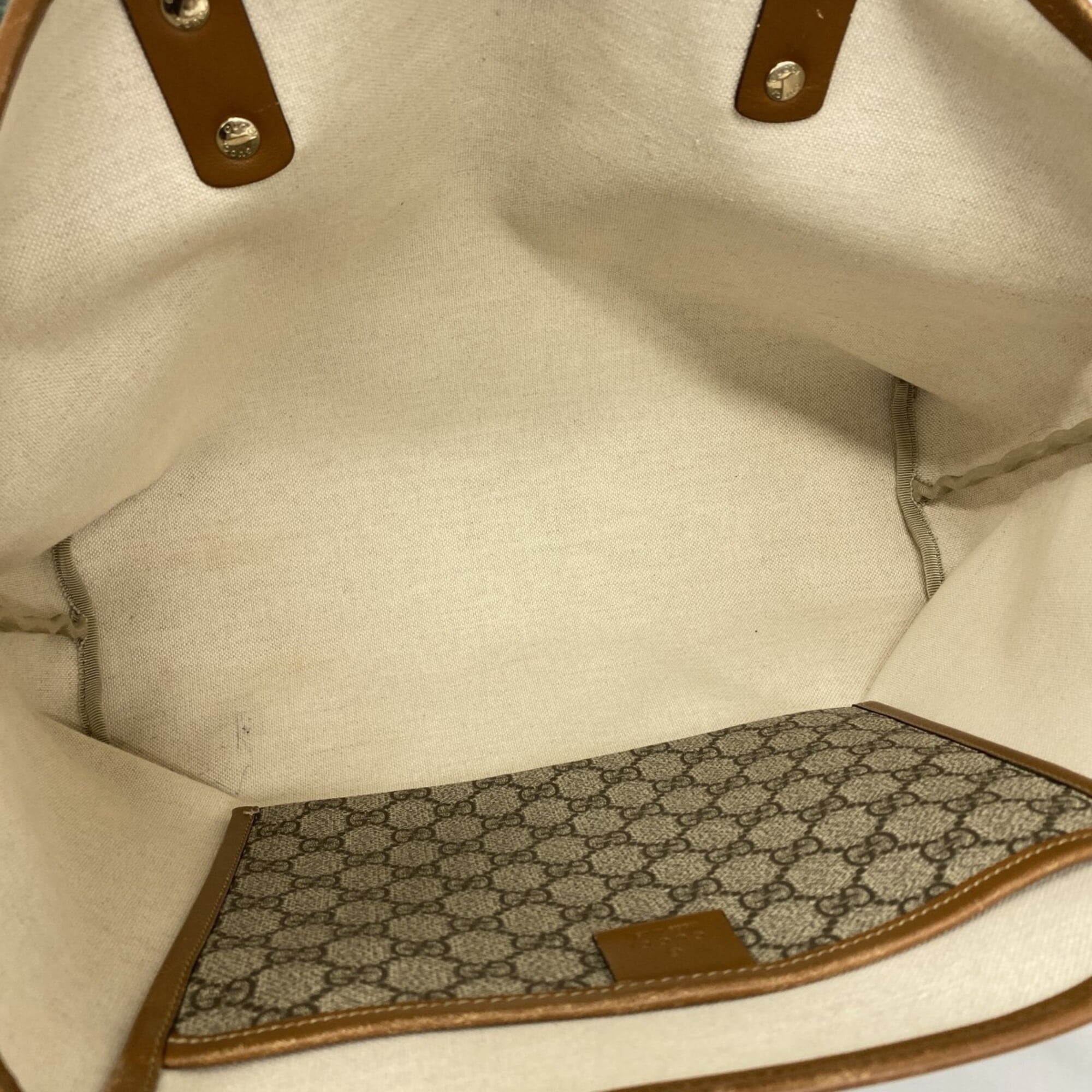 Gucci Beige Brown Pvc Tote Bag (Pre-Owned)