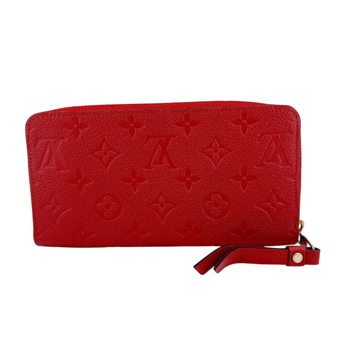 Louis Vuitton Empreinte Red Color Monogram Empreinte Leather Long Wallet (Bi-Fold) (Pre-Owned)