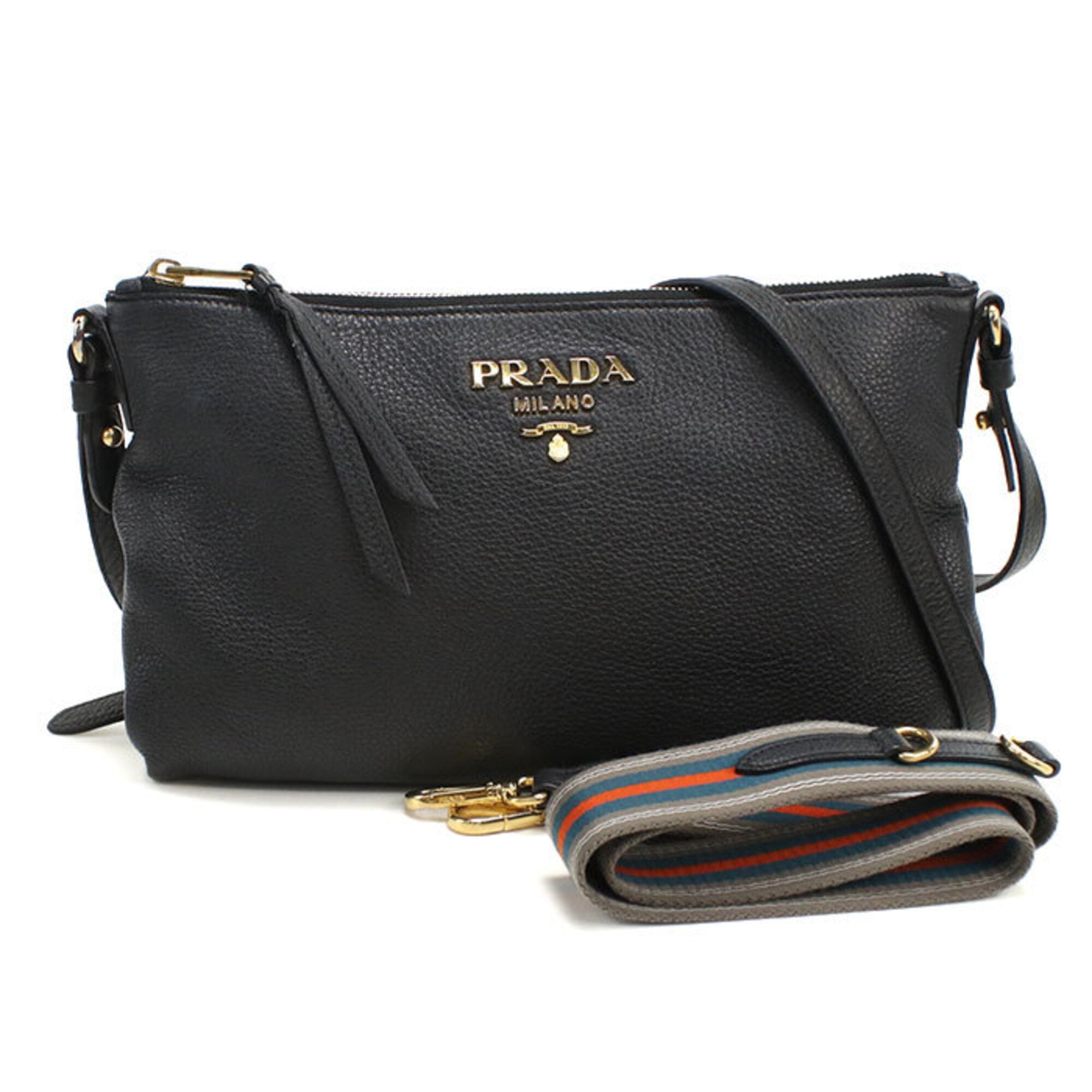 Prada Black Leather Shoulder Bag (Pre-Owned)