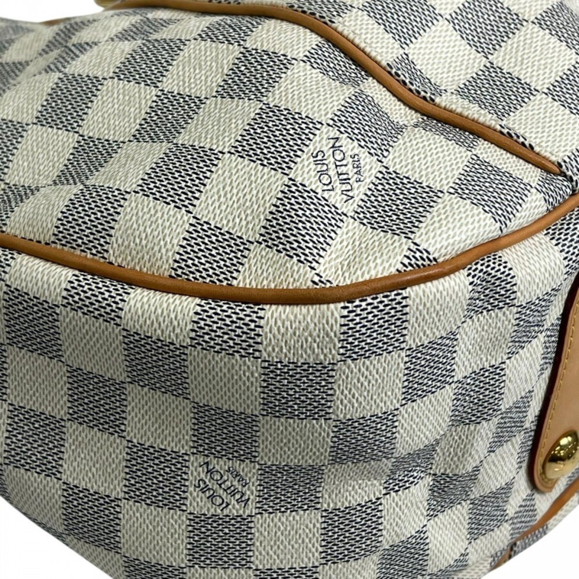 Louis Vuitton White Damier Azur Canvas Shoulder Bag (Pre-Owned)