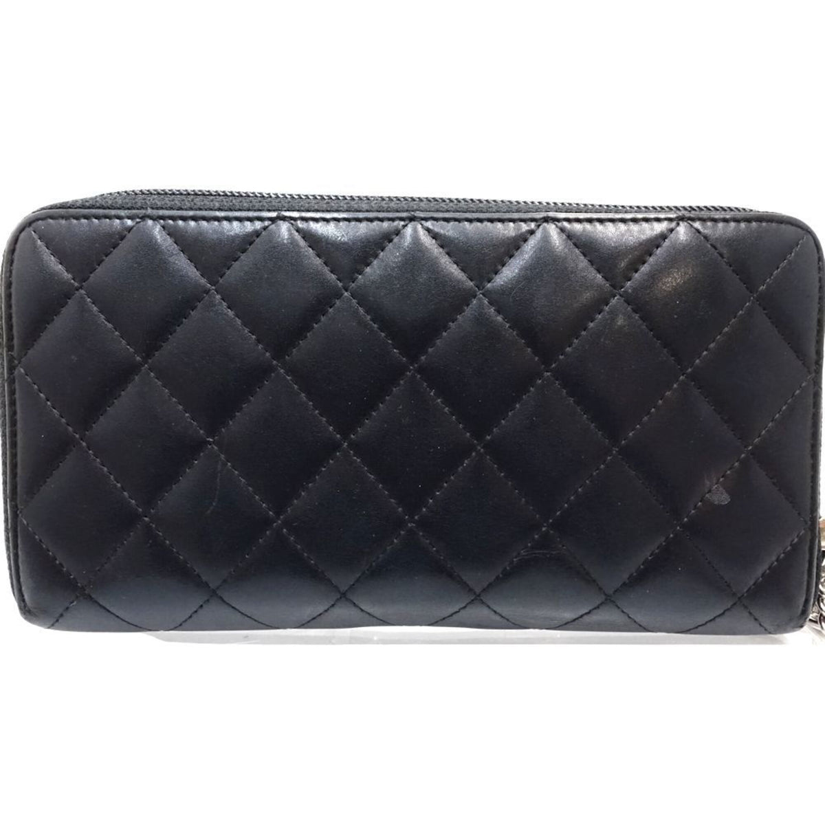 Chanel Black Leather Coin Purse/Coin Case (Pre-Owned)