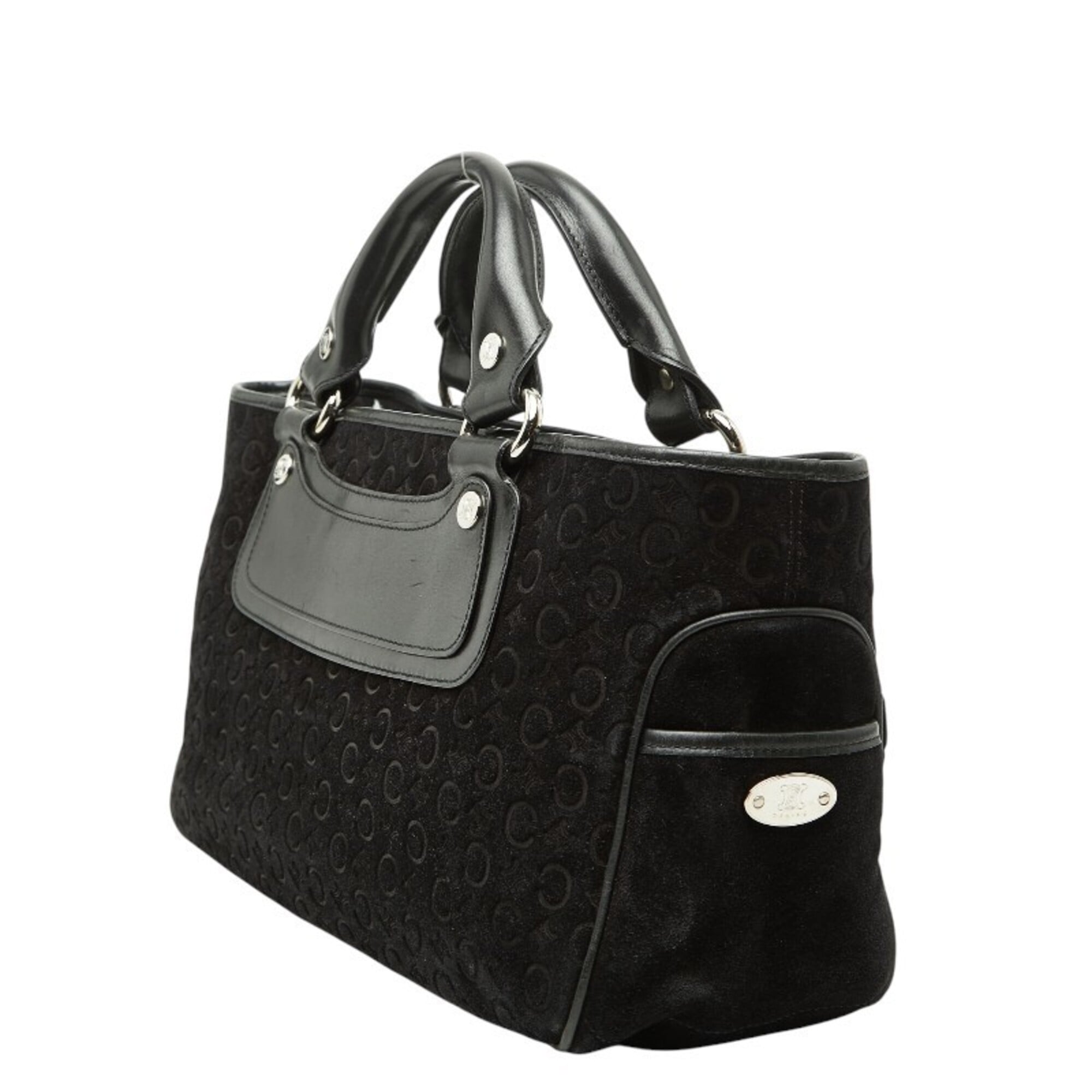 Celine Black Suede Leather Handbag (Pre-Owned)