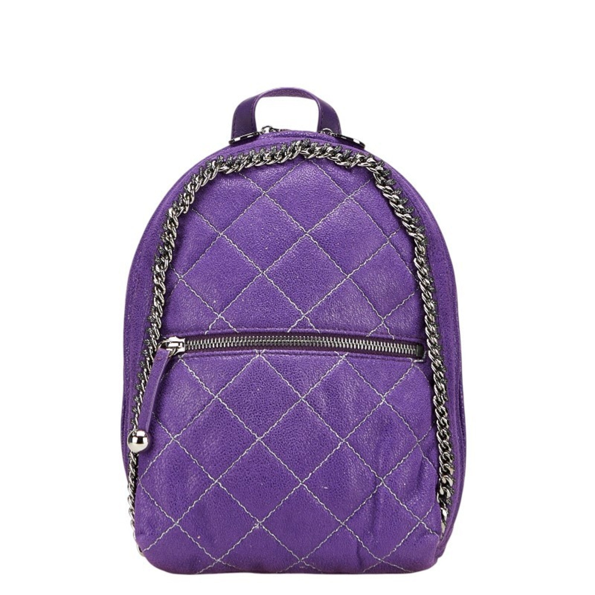 Stella Mccartney Purple Polyester Leather Backpack (Pre-Owned)