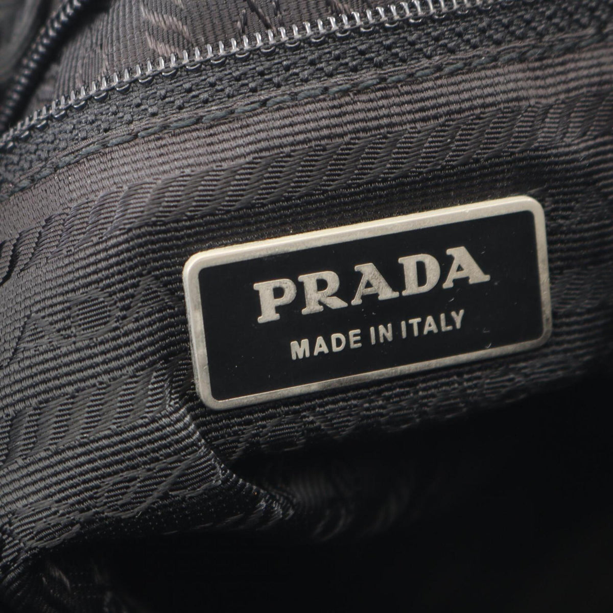 Prada Black Nylon Leather Handbag Shoulder Bag (Pre-Owned)