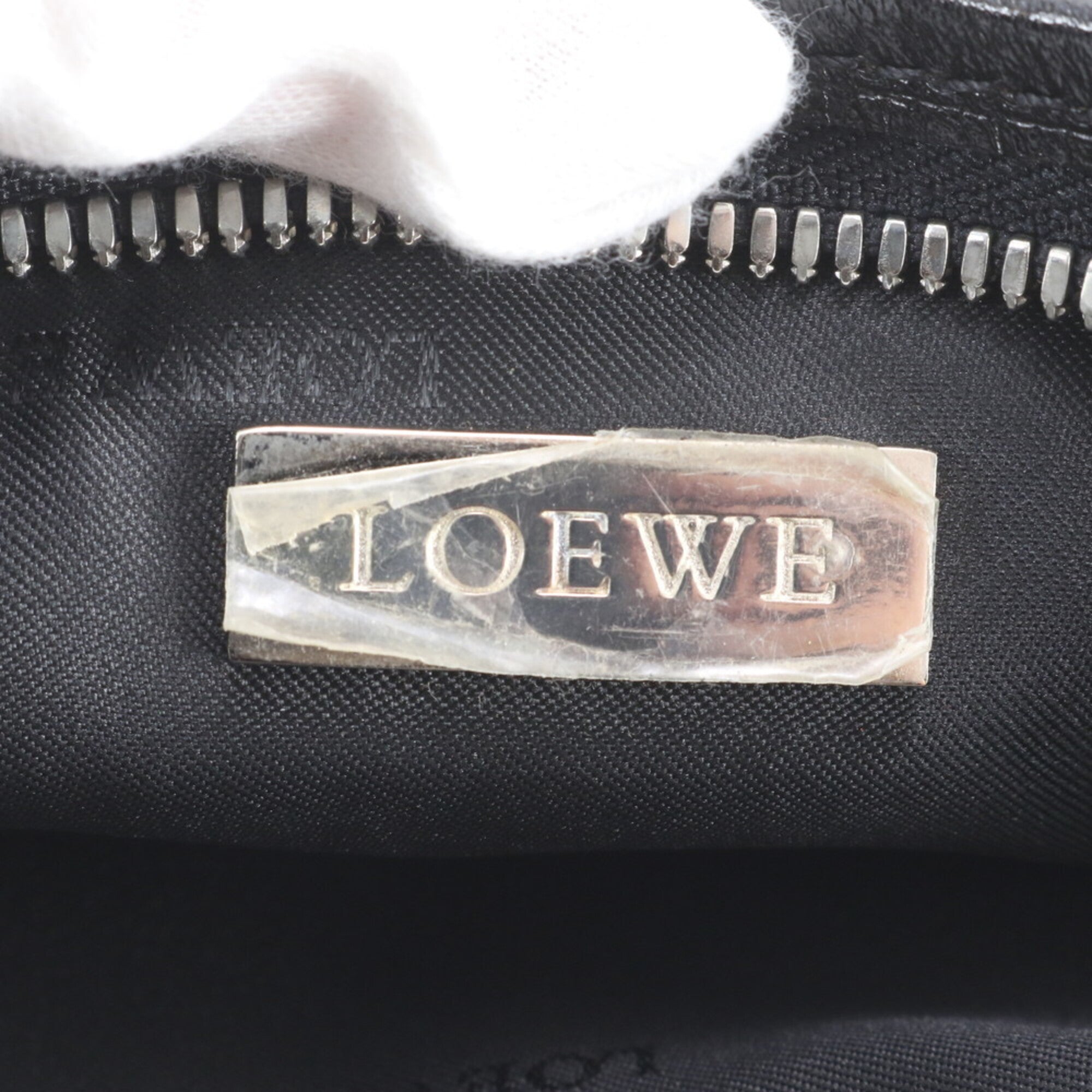 Loewe Black Leather Handbag Shoulder Bag Tote Bag (Pre-Owned)