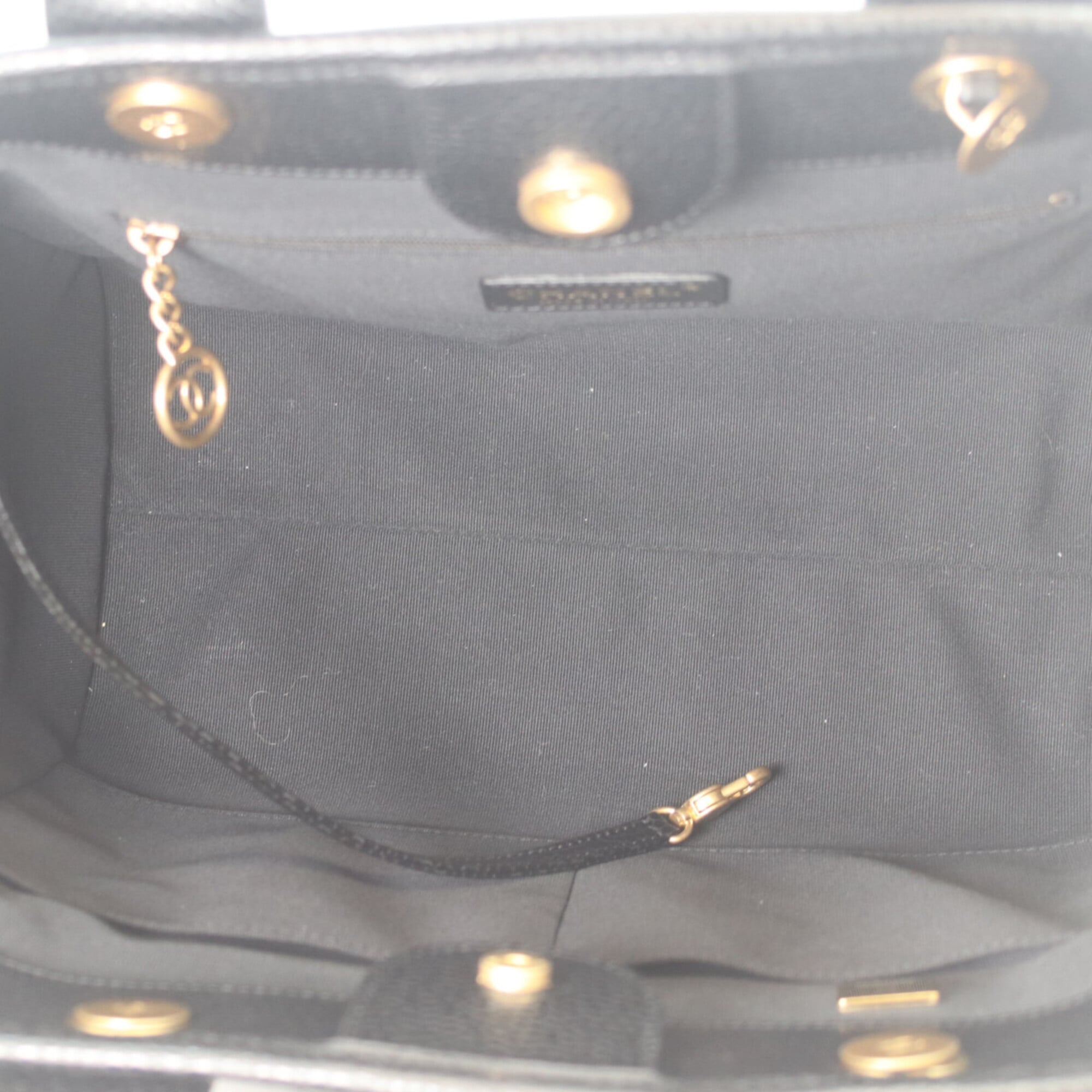 Chanel Black Grained Calfskin Pouch Shoulder Bag (Pre-Owned)