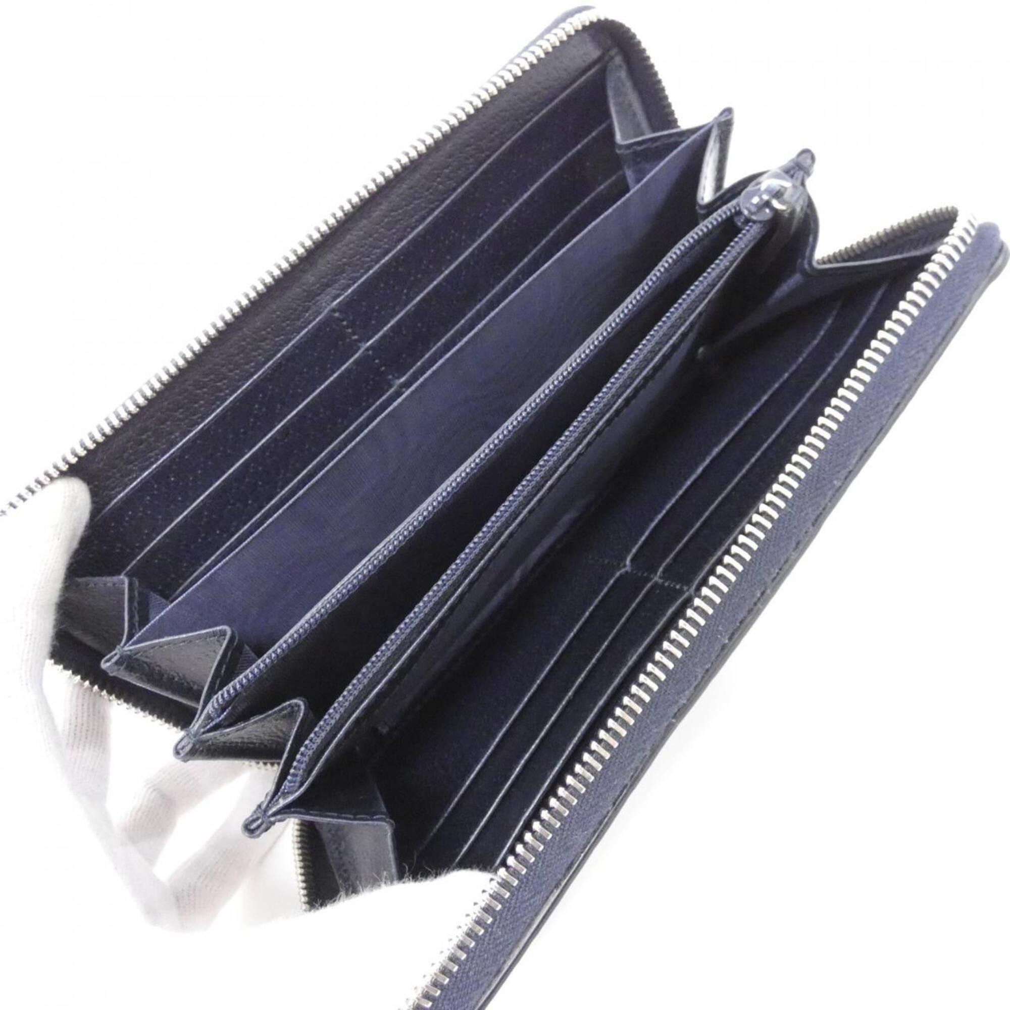 Gucci Beige Blue Gg Supreme Long Wallet (Bi-Fold) (Pre-Owned)