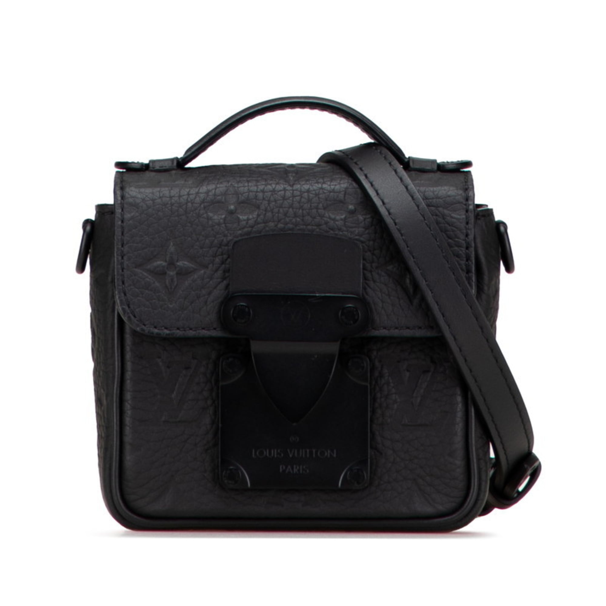Louis Vuitton Taurillon Black Leather Handbag Shoulder Bag (Pre-Owned)
