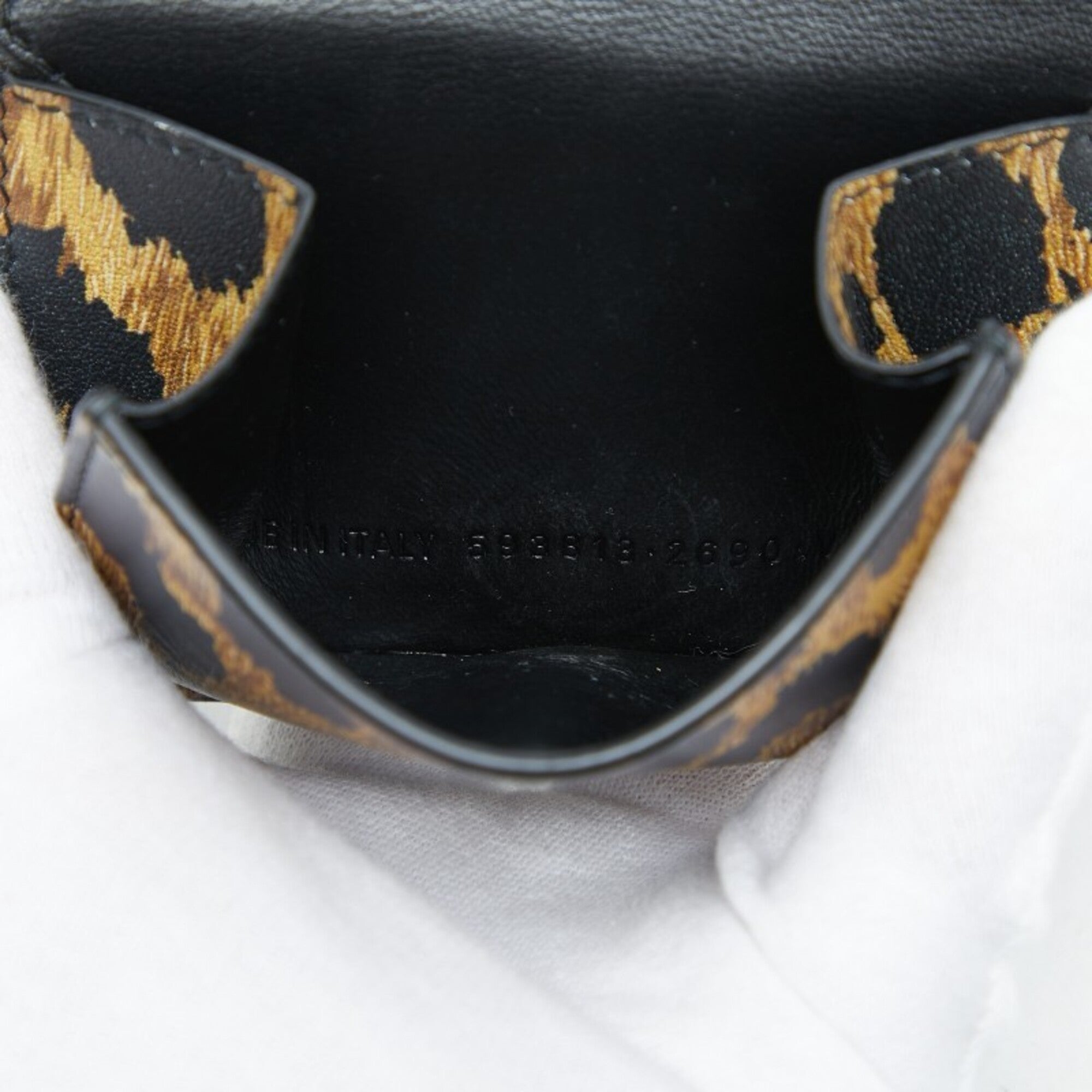 Balenciaga Black Brown Leather Wallet (Tri-Fold) (Pre-Owned)