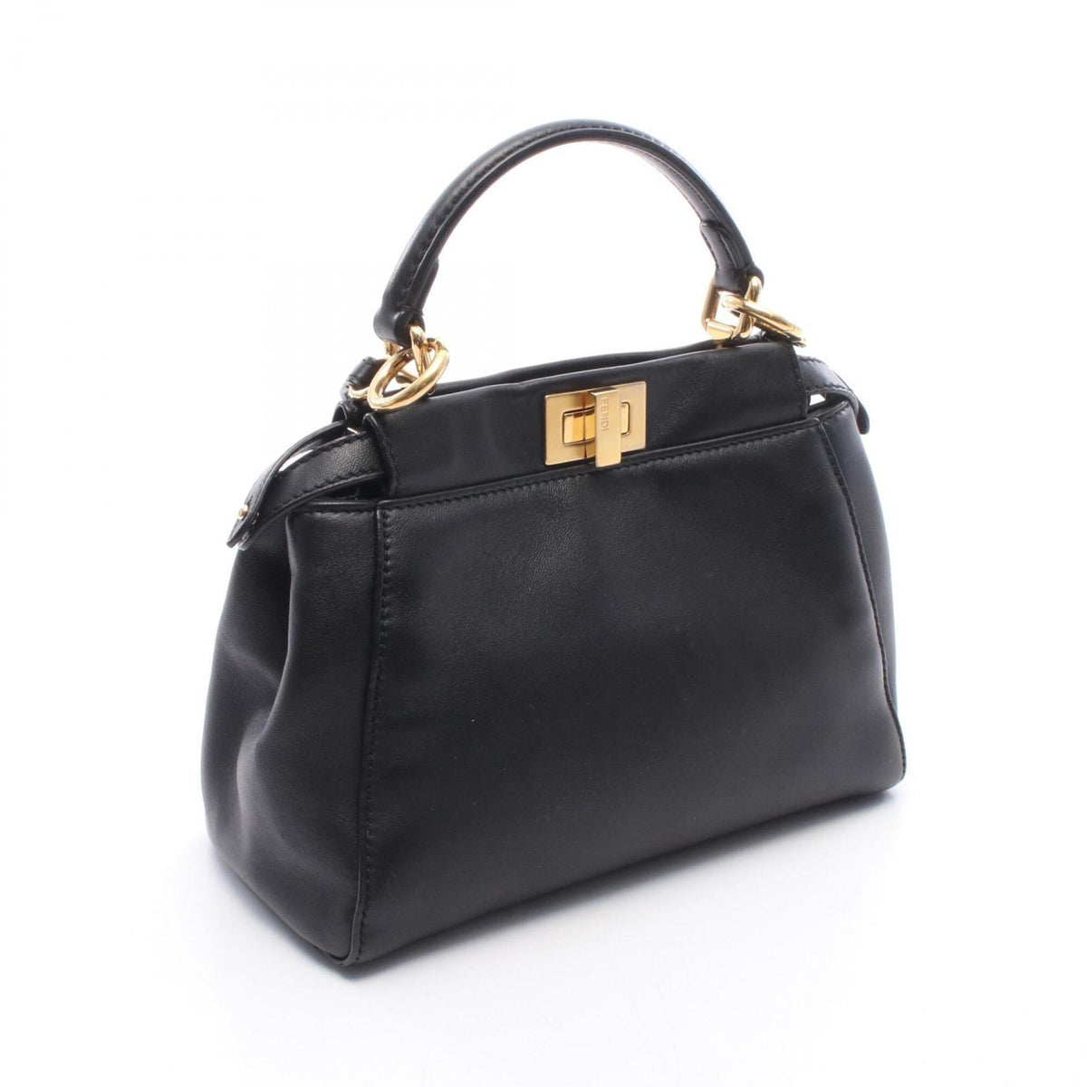 Fendi Black Leather Handbag (Pre-Owned)