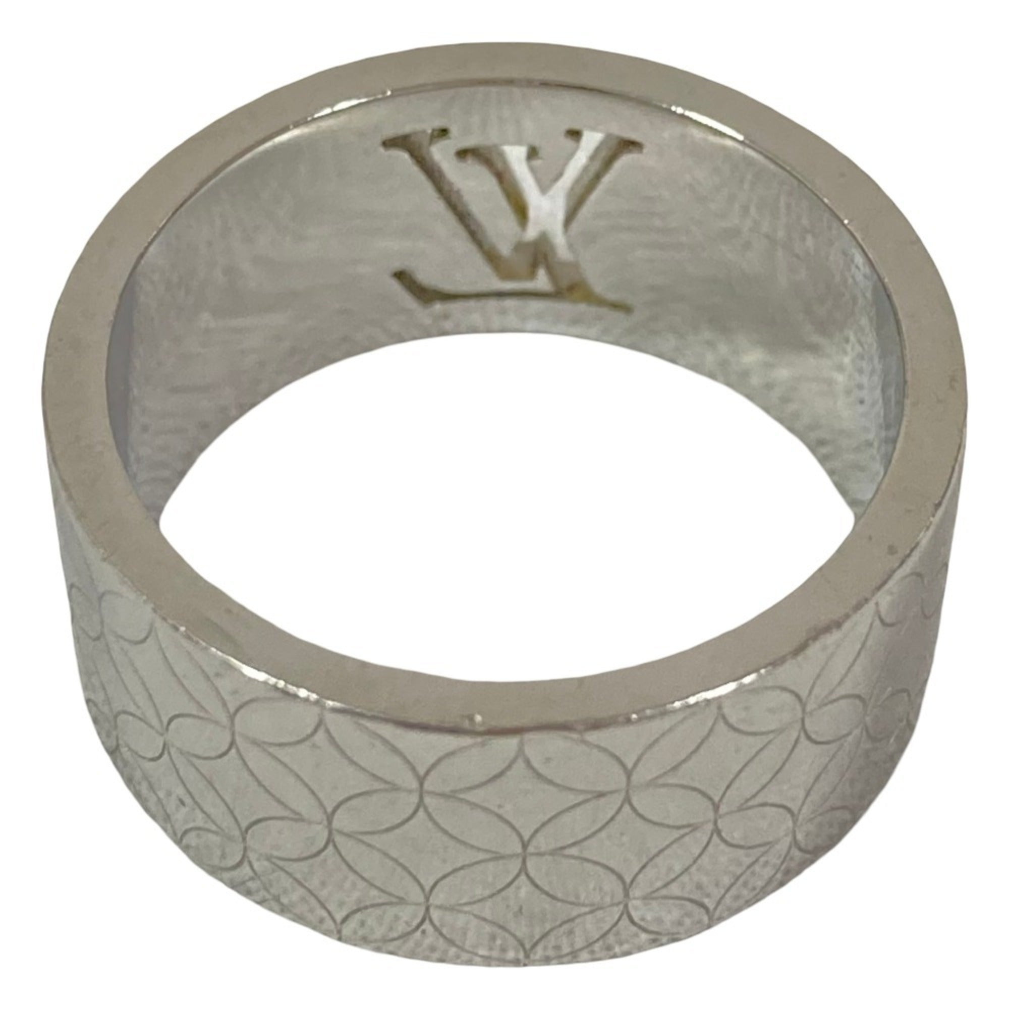 Louis Vuitton Silver Band Ring (Pre-Owned)