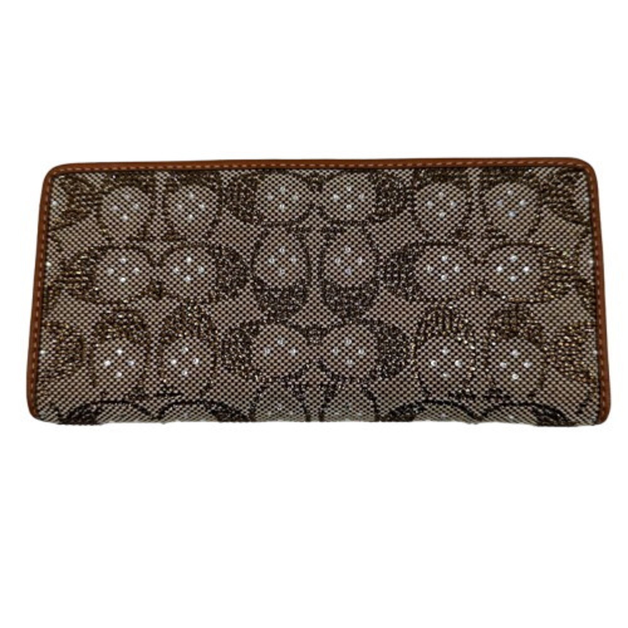 Coach Brown Jacquard Long Wallet (Bi-Fold) (Pre-Owned)