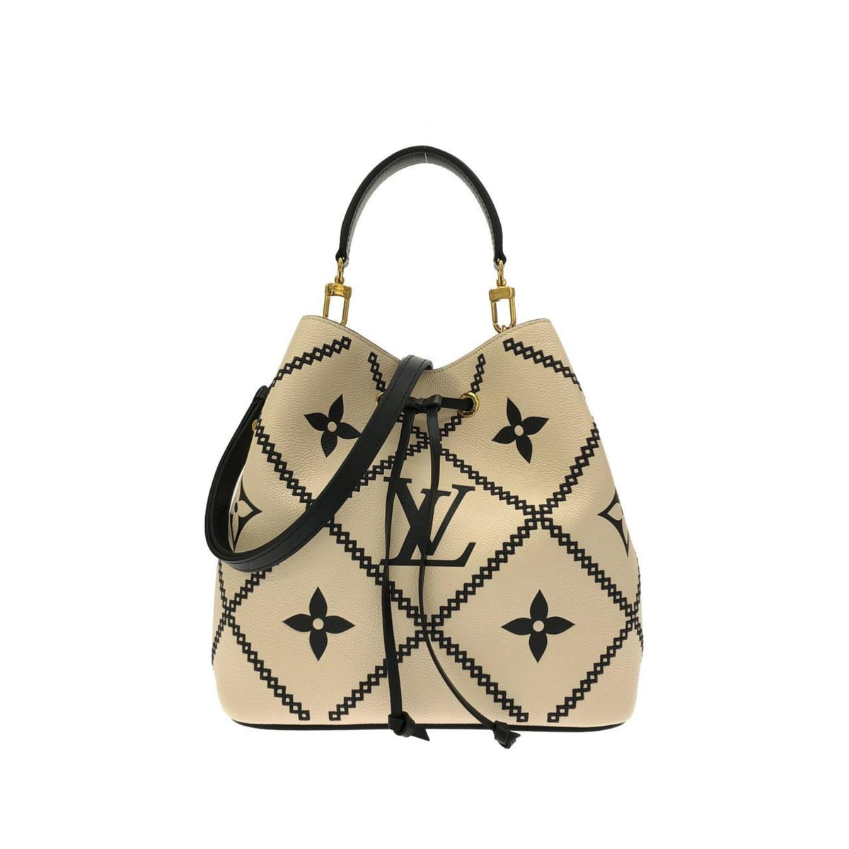 Louis Vuitton Cream Leather Pouch Shoulder Bag (Pre-Owned)