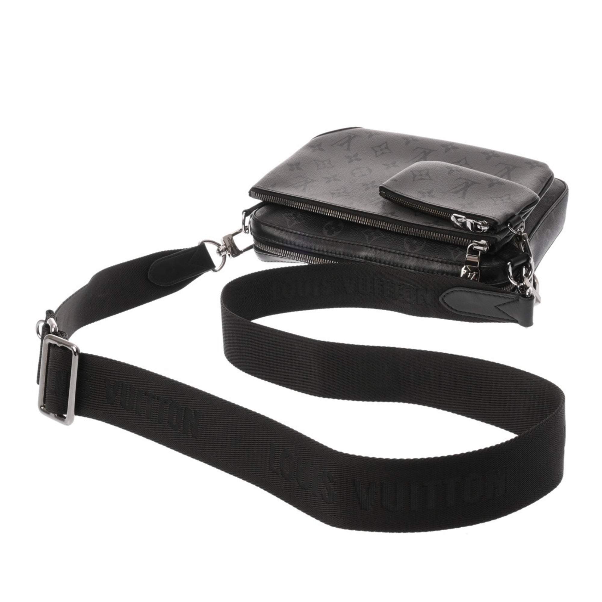 Louis Vuitton Black Gray Monogram Eclipse Shoulder Bag (Pre-Owned)