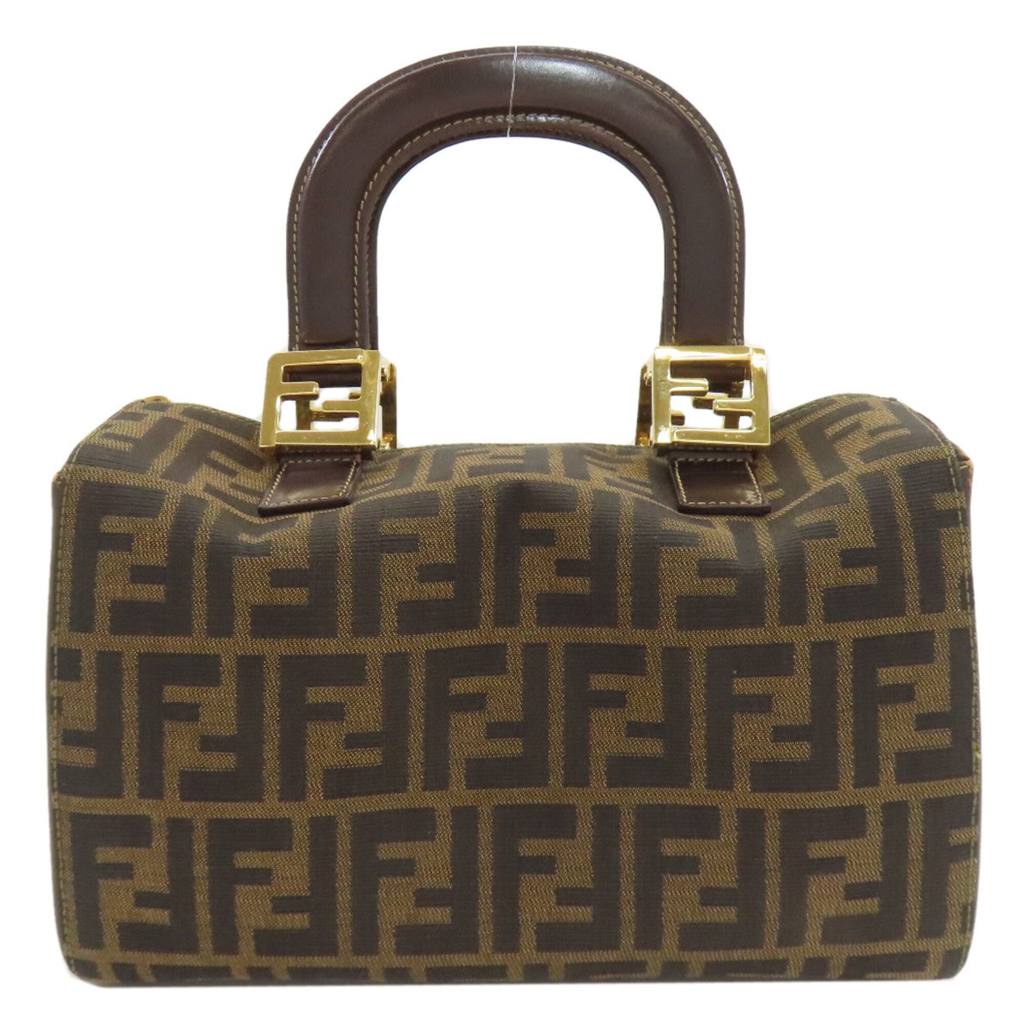 Fendi Brown Zucca Handbag (Pre-Owned)