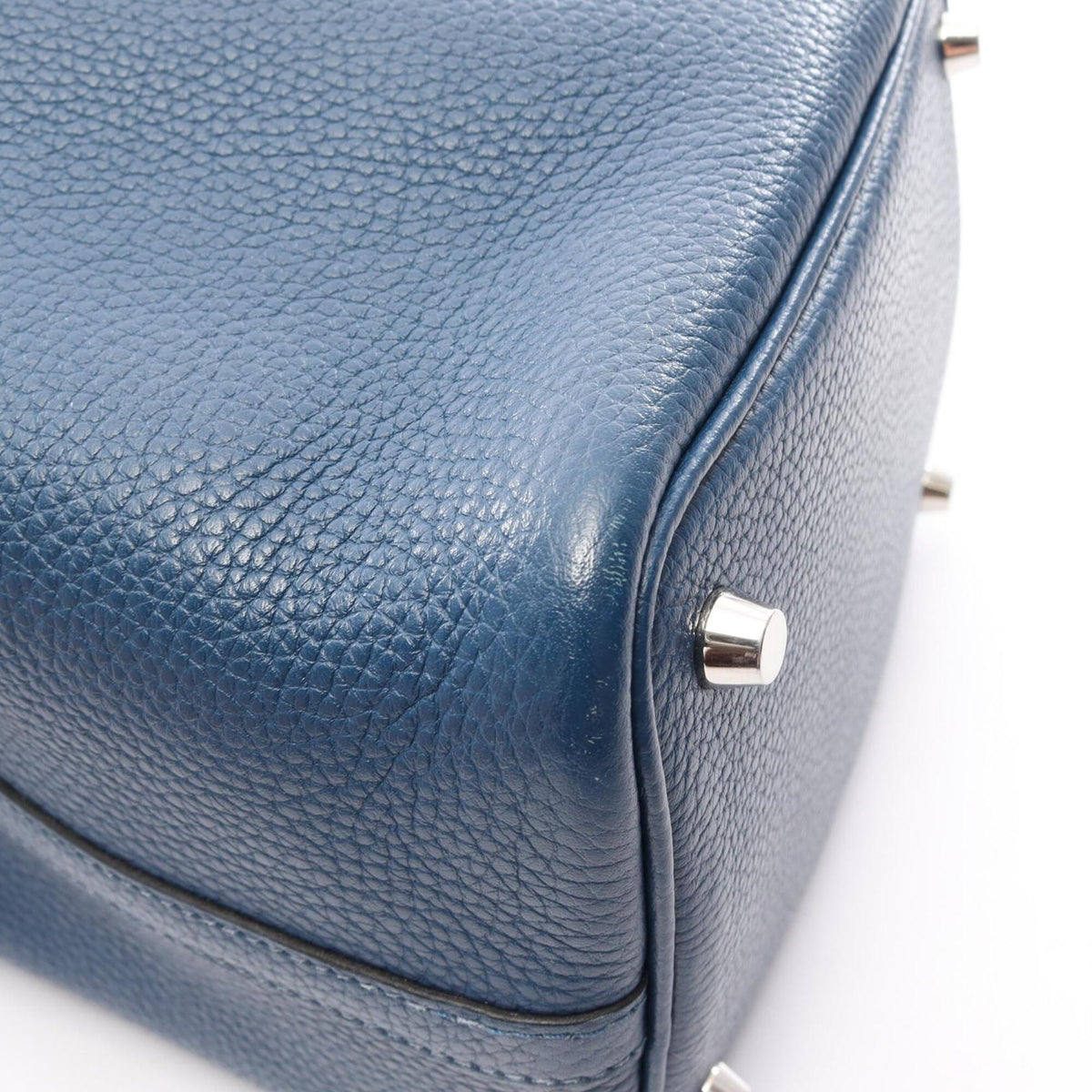 Hermes Blue Taurillon Clemence Leather Handbag (Pre-Owned)