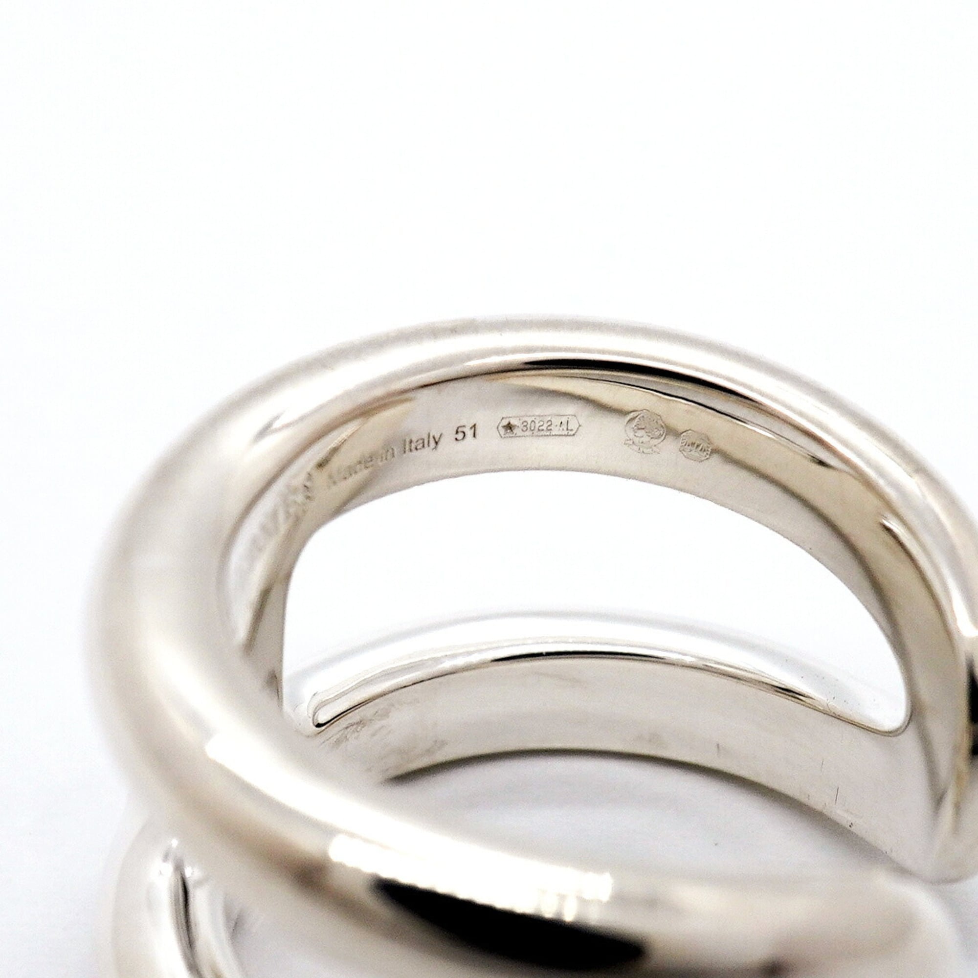 Hermes Silver 925 Band Ring (Pre-Owned)