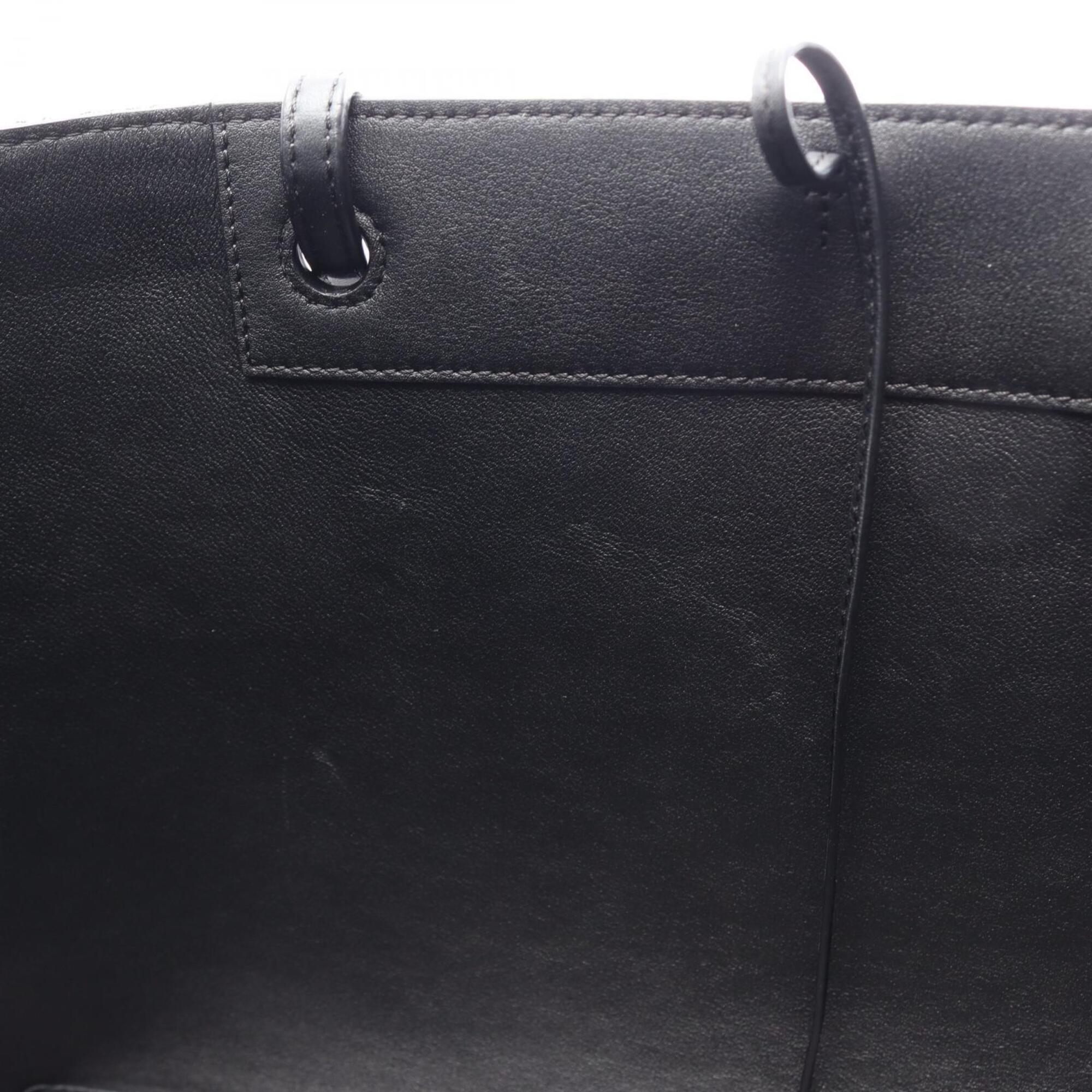 Loewe Beige Navy Canvas Leather Handbag Tote Bag (Pre-Owned)