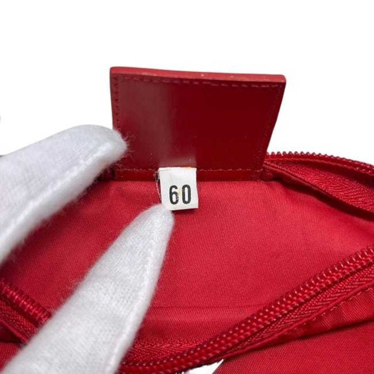 Prada Red Color Nylon Pouch (Pre-Owned)