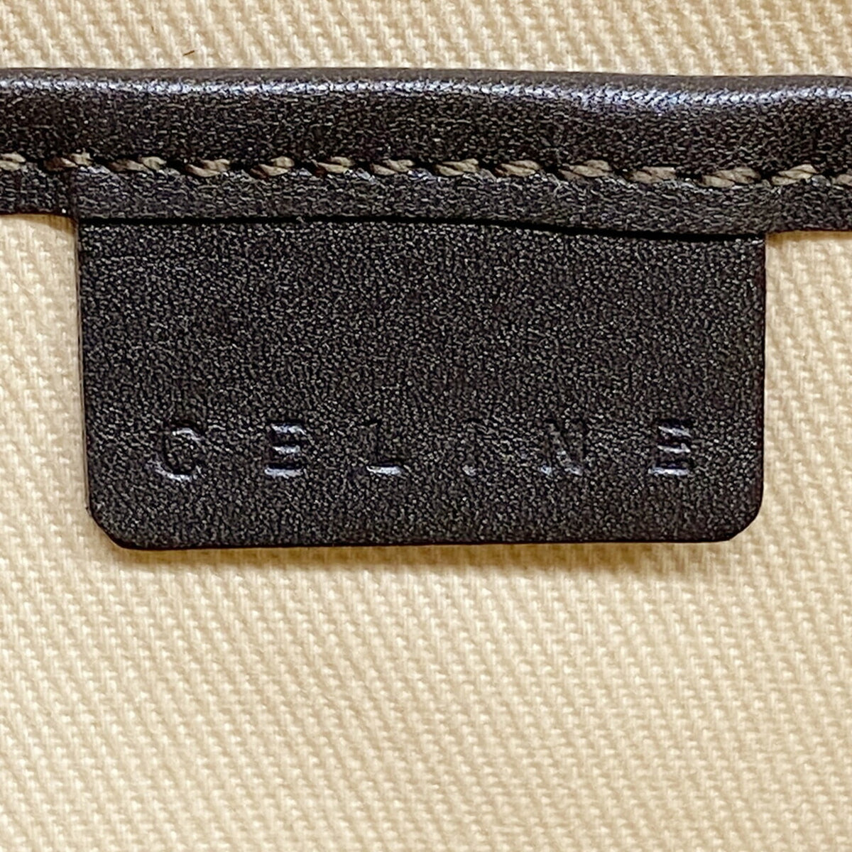 Celine Brown Canvas Handbag (Pre-Owned)