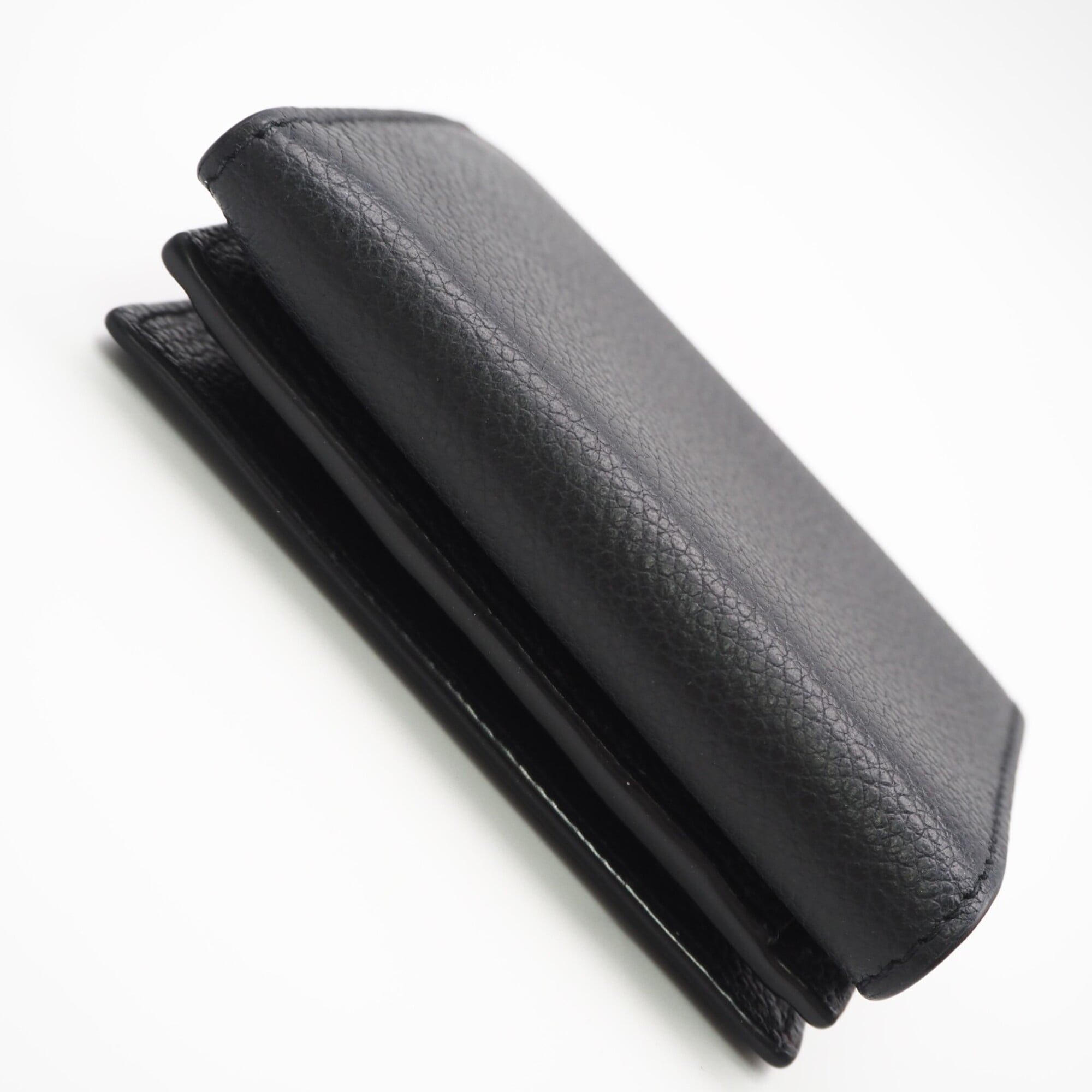 Yves Saint Laurent Black Leather Wallet (Tri-Fold) (Pre-Owned)