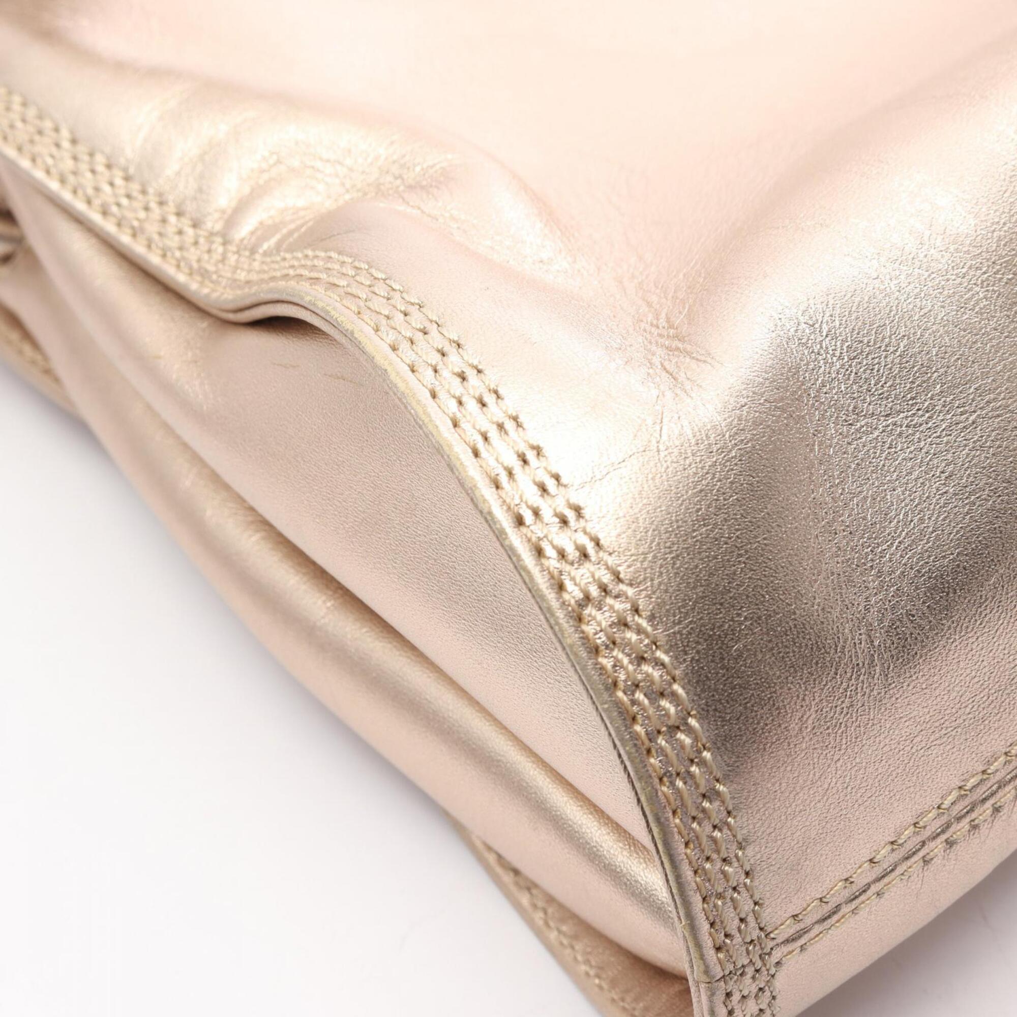 Loewe Gold Leather Handbag (Pre-Owned)