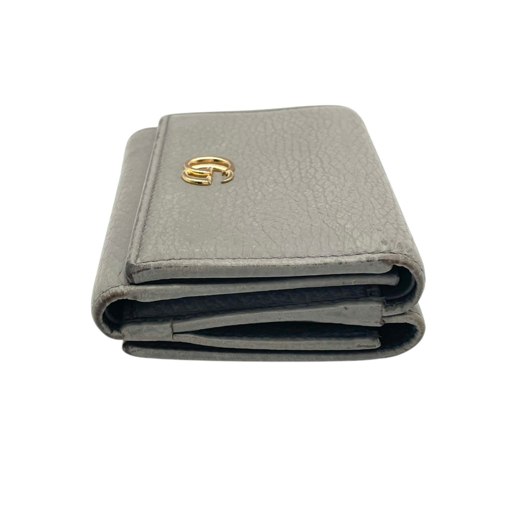 Gucci Gray Leather Wallet (Tri-Fold) (Pre-Owned)