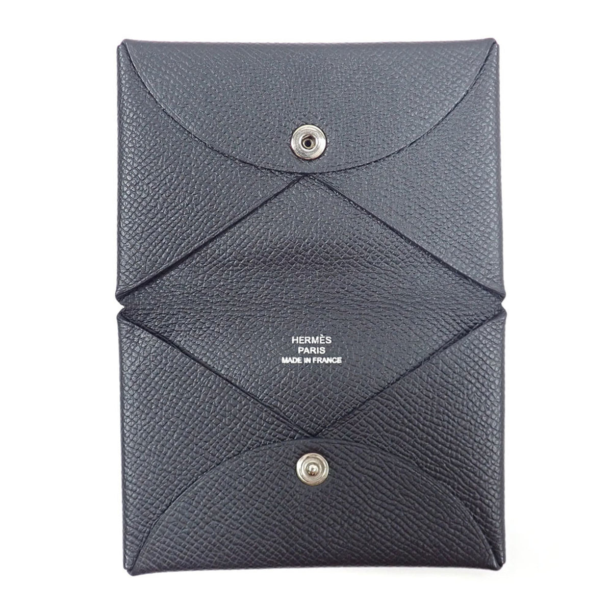 Hermes Black Leather Coin Purse/Coin Case (Pre-Owned)