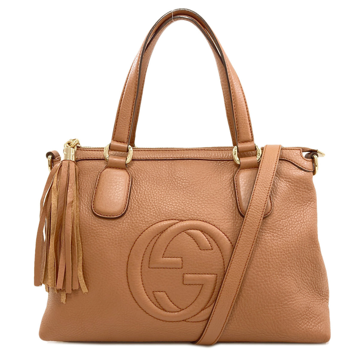 Gucci Brown Leather Handbag (Pre-Owned)