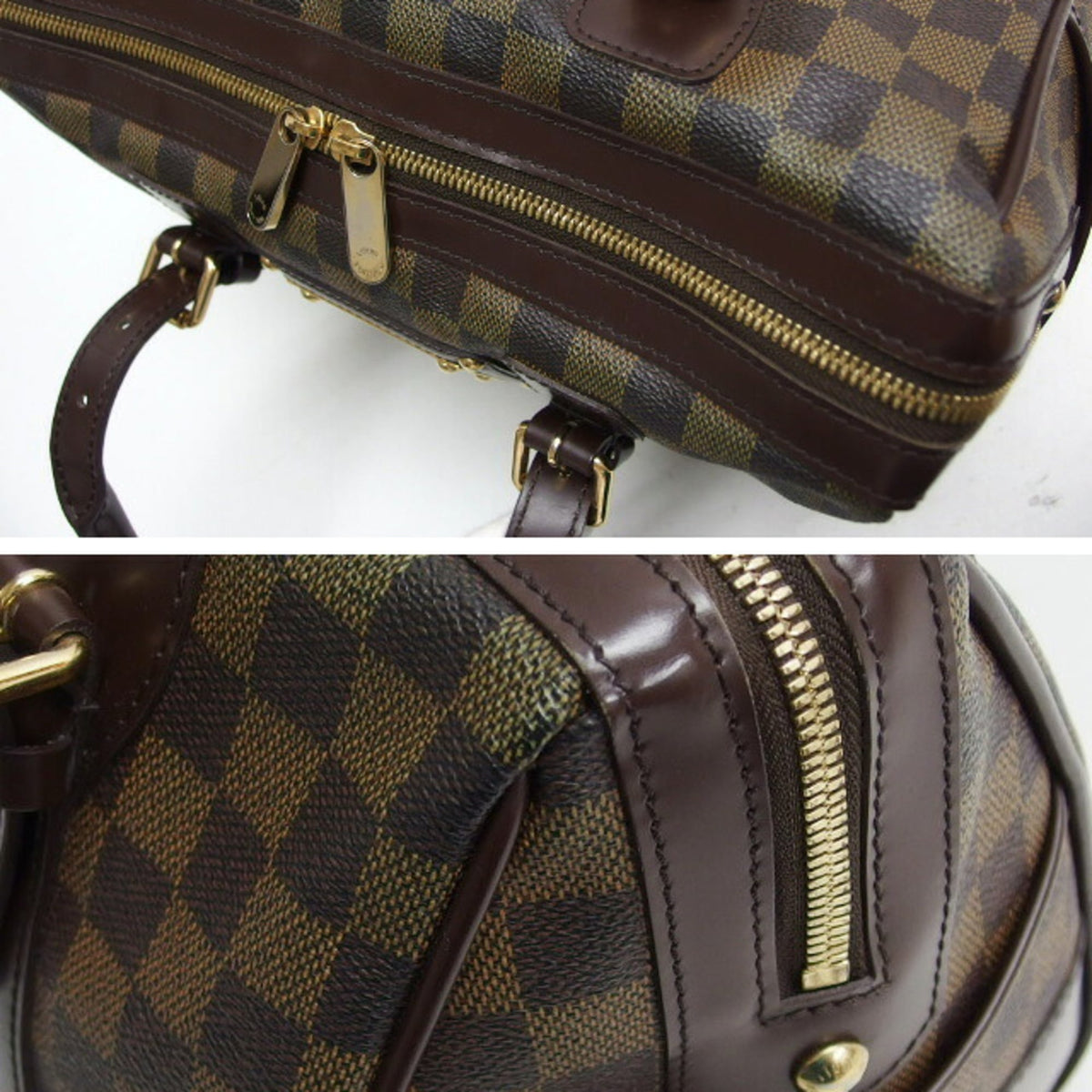 Louis Vuitton Damier Dark Brown Damier Canvas Boston Bag Handbag (Pre-Owned)