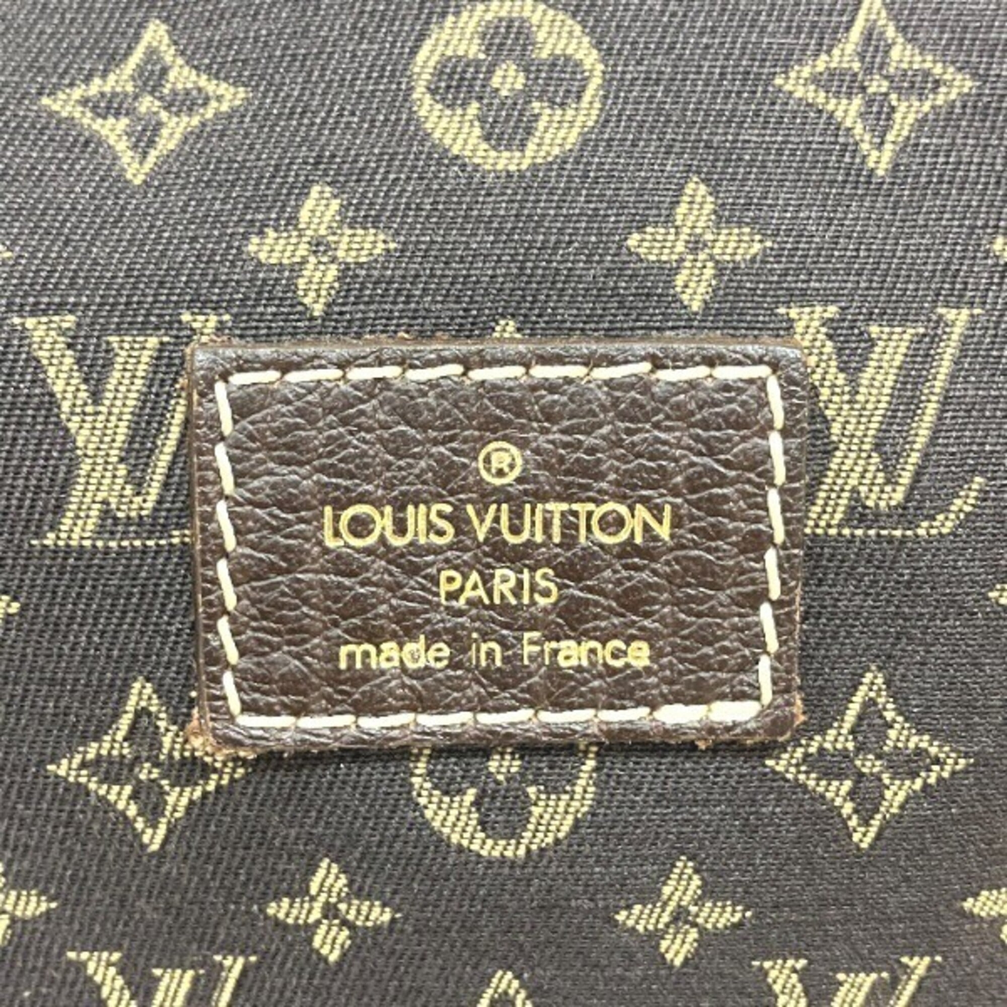 Louis Vuitton Brown Canvas Leather Handbag Shoulder Bag (Pre-Owned)
