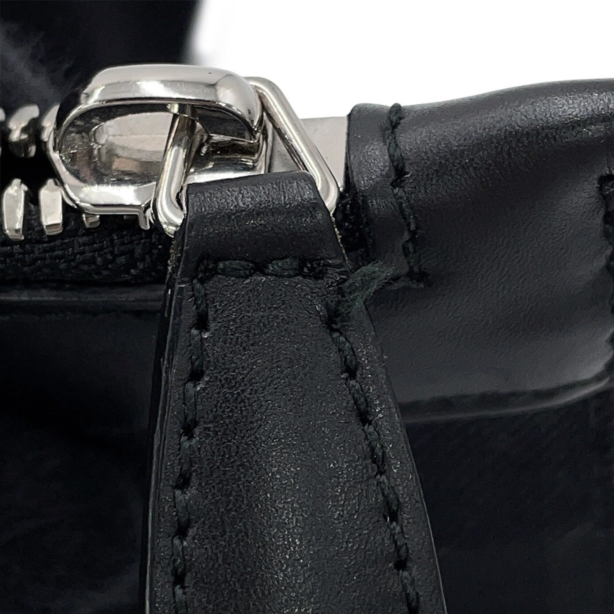Balenciaga Black Canvas Leather Handbag Tote Bag (Pre-Owned)