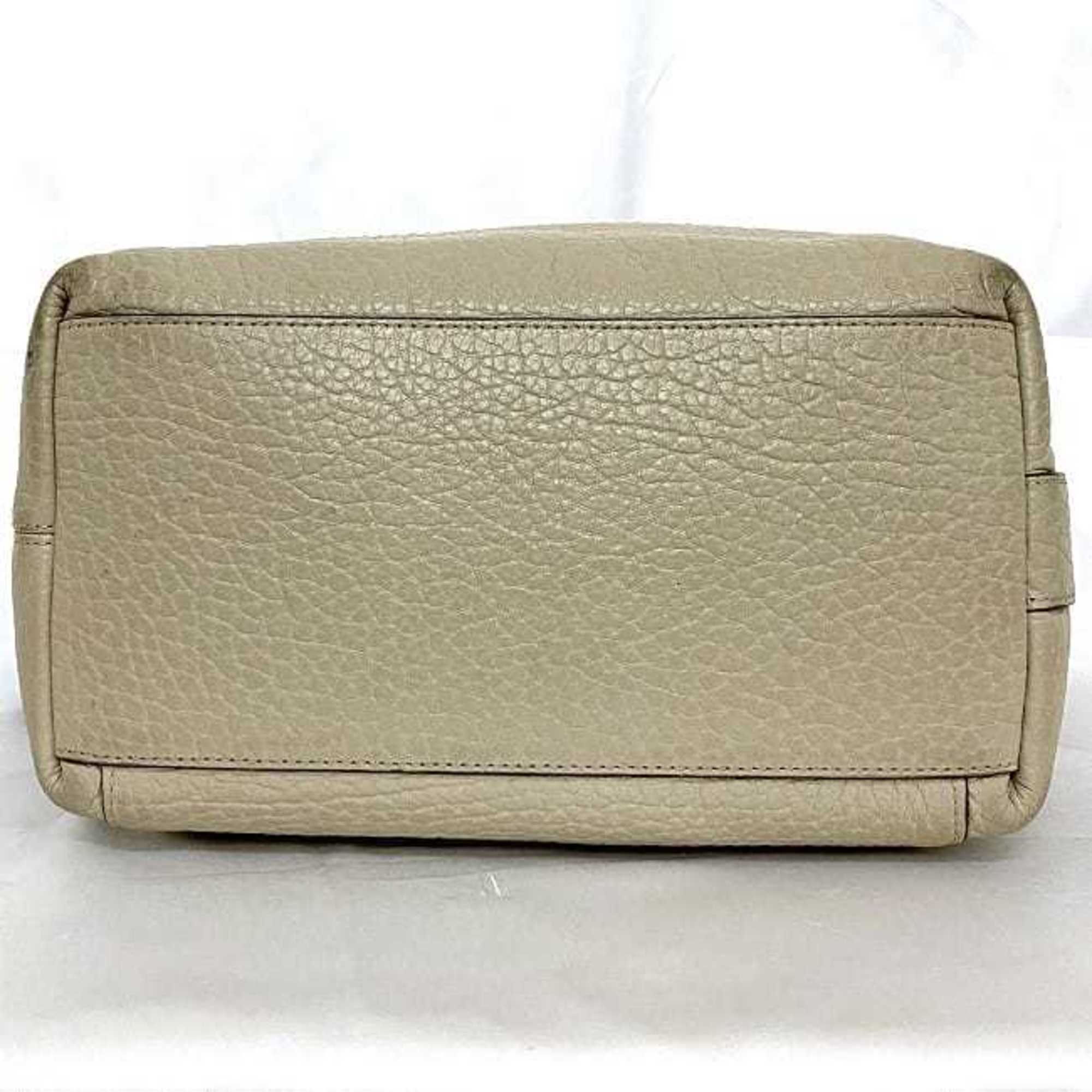 Coach Beige Leather Shoulder Bag (Pre-Owned)