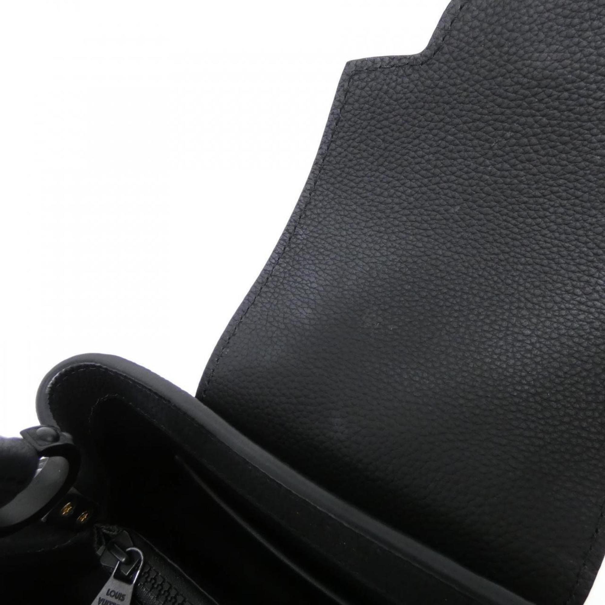 Louis Vuitton Black Leather Handbag (Pre-Owned)
