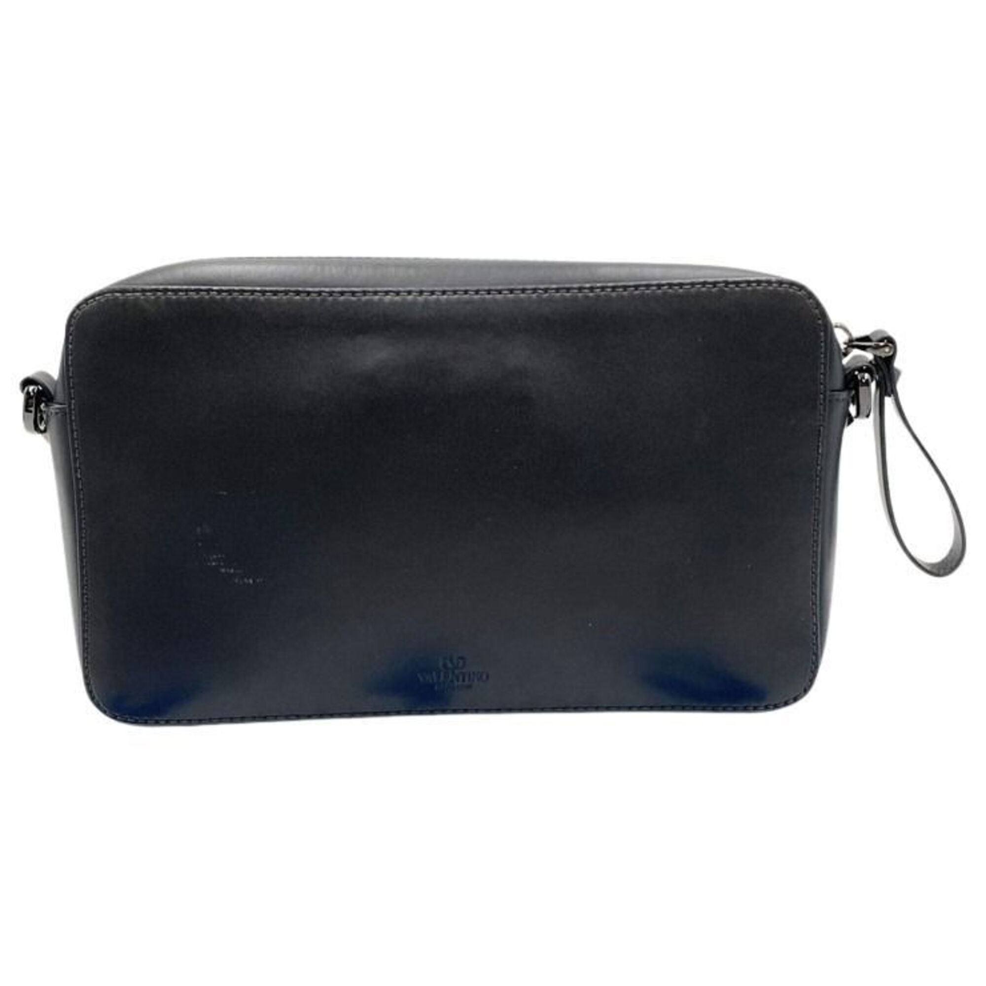 Valentino Garavani Black Leather Shoulder Bag (Pre-Owned)